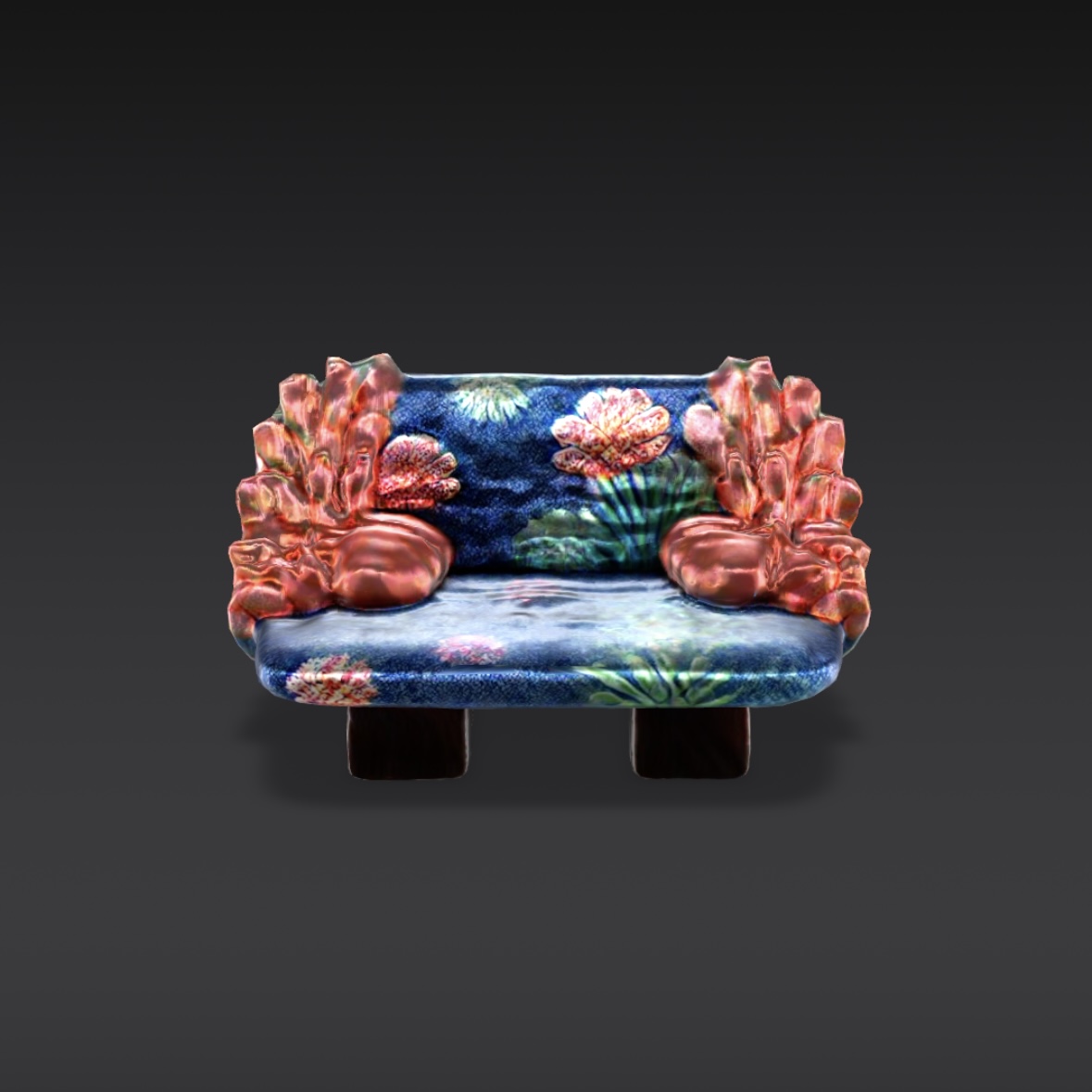 Japanese Coral Sofa
