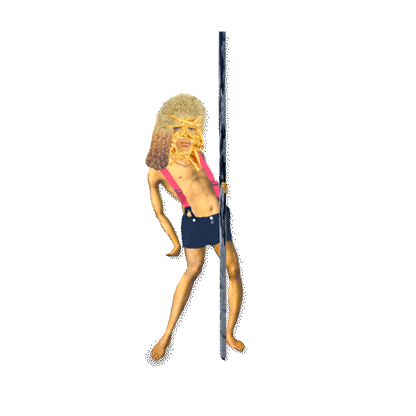 Stripper w/ French Fries for a Face