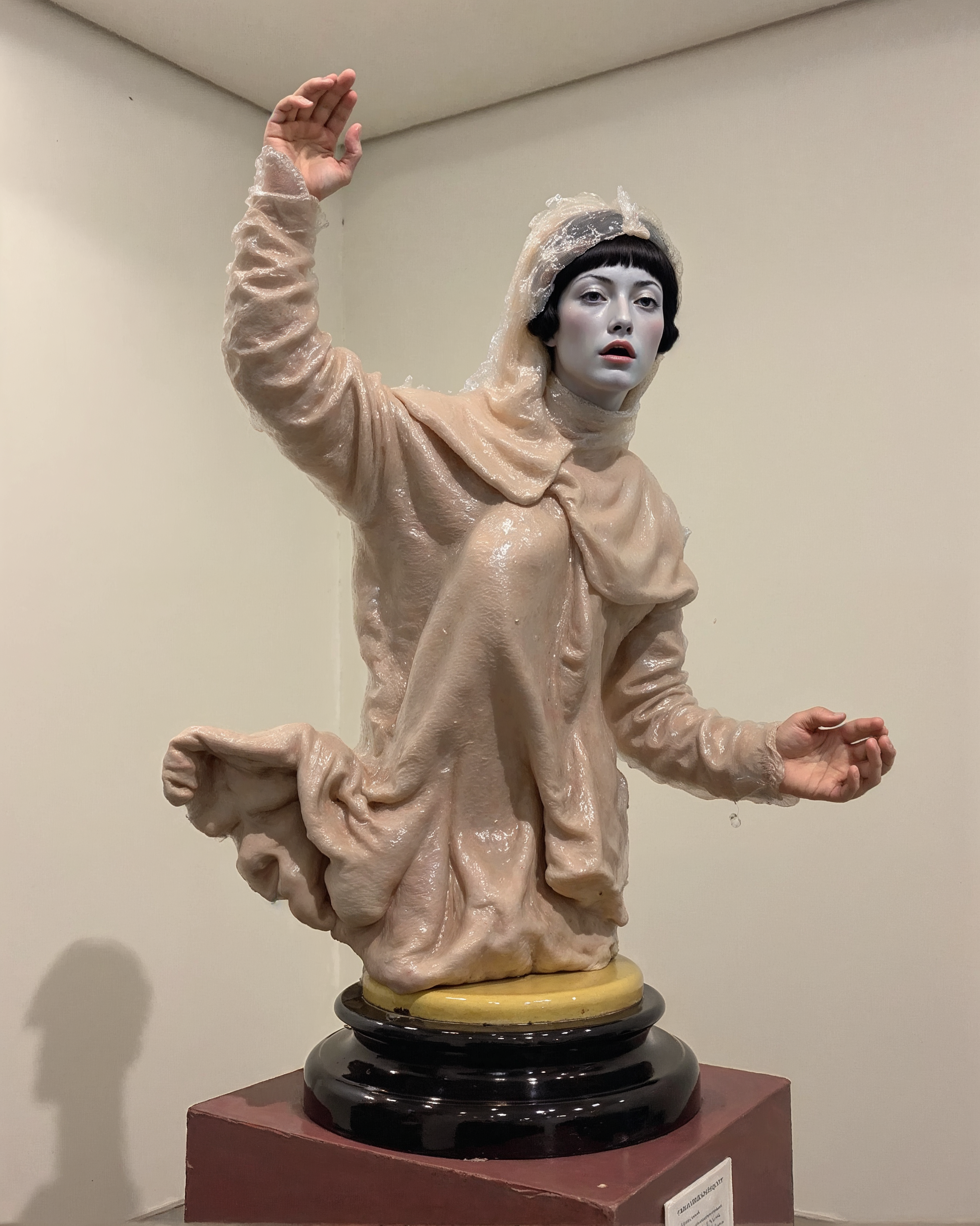 Hailing a taxi on a cold and rainy day