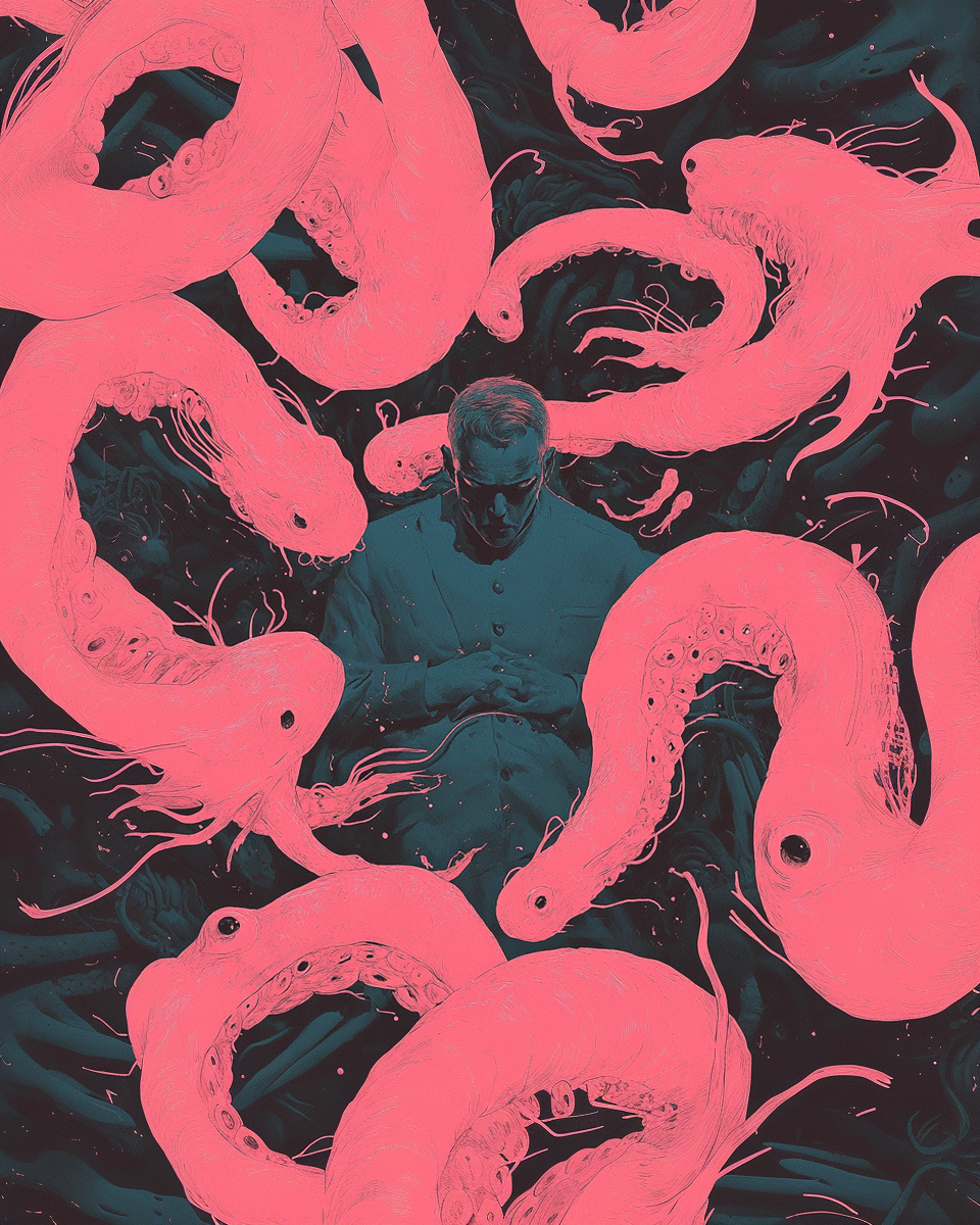 Bearing arms and flaunting mischief.