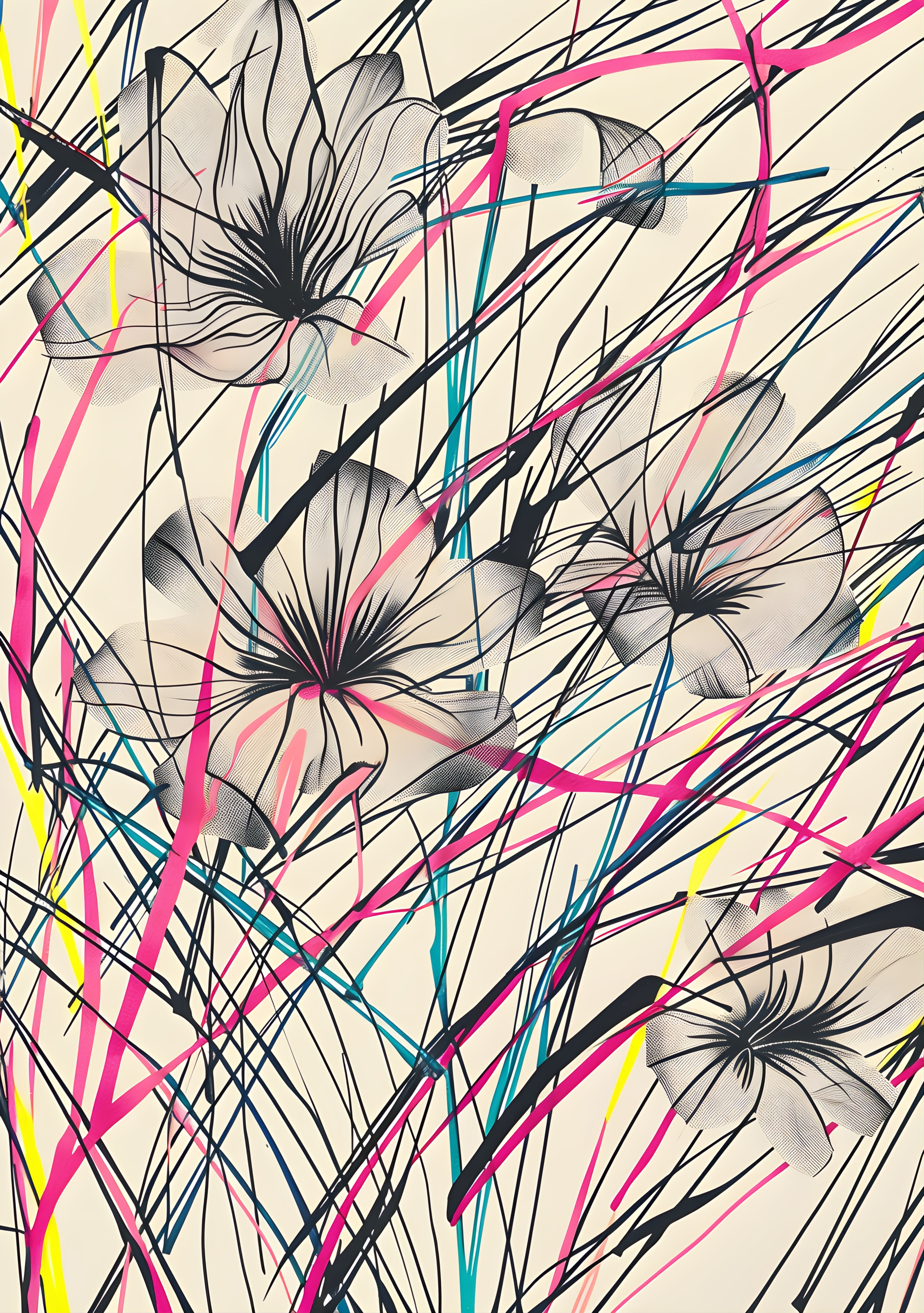 AiBSTRCT- Floral Chaos #49