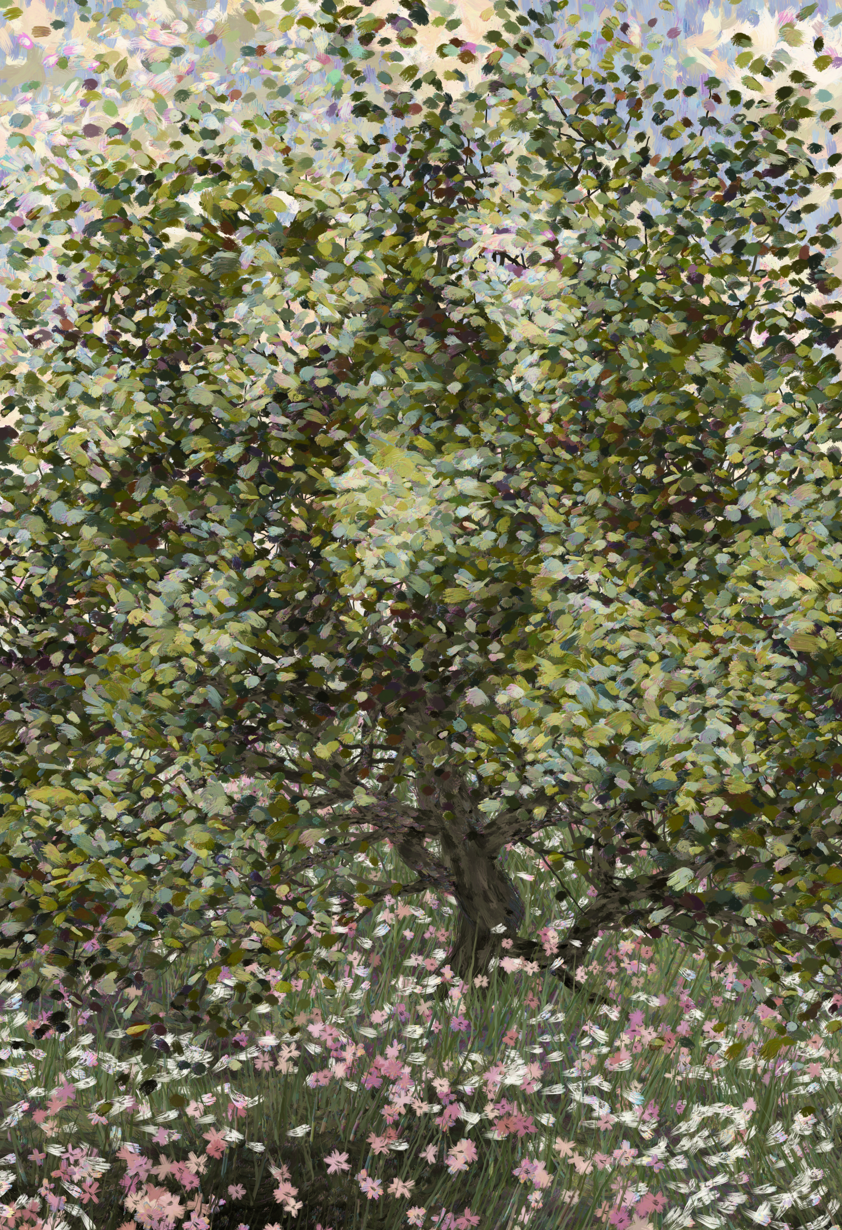 Tree, Spring, Awash in Green