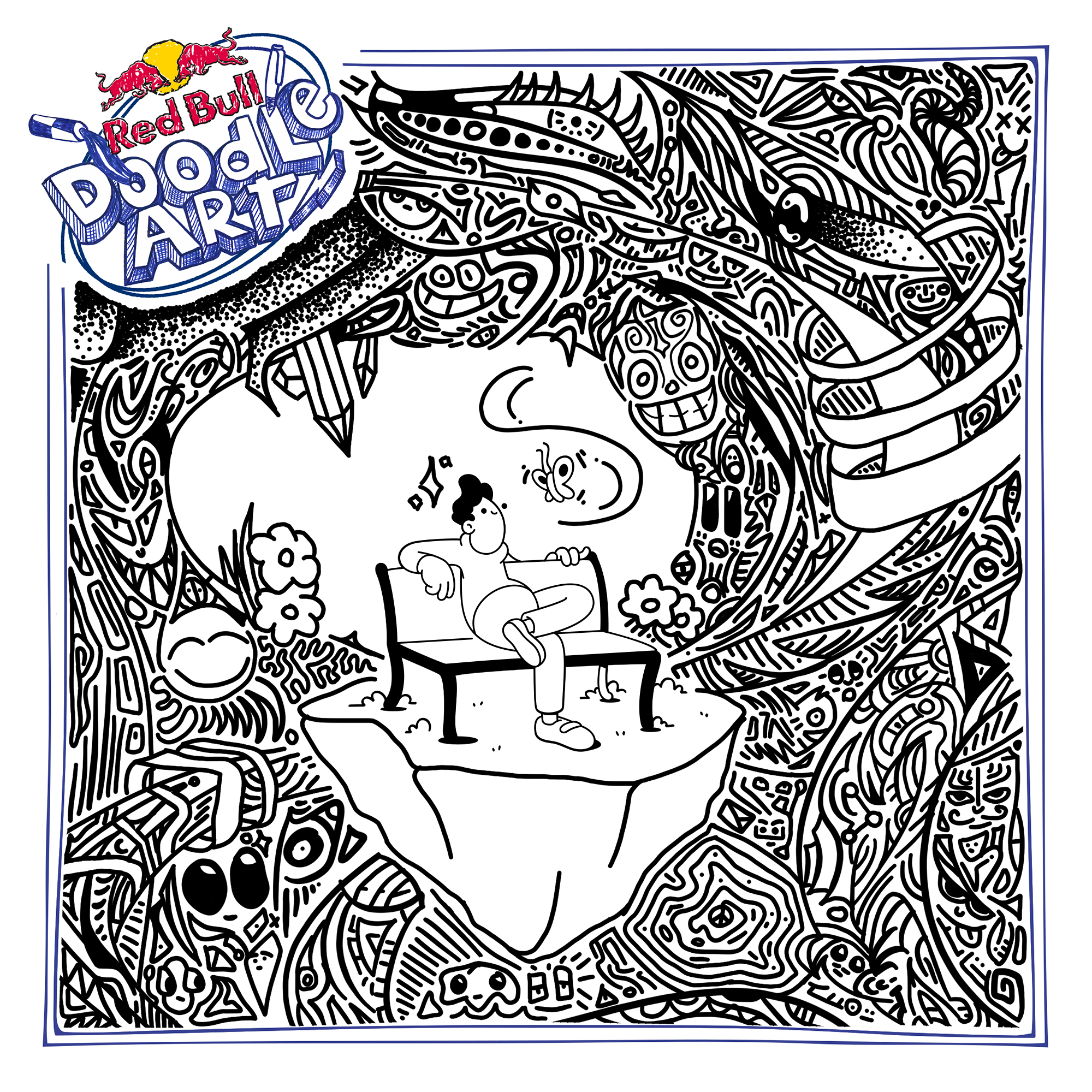 Red Bull Doodle Art Collection mentored by Burnt Toast #11289/12935