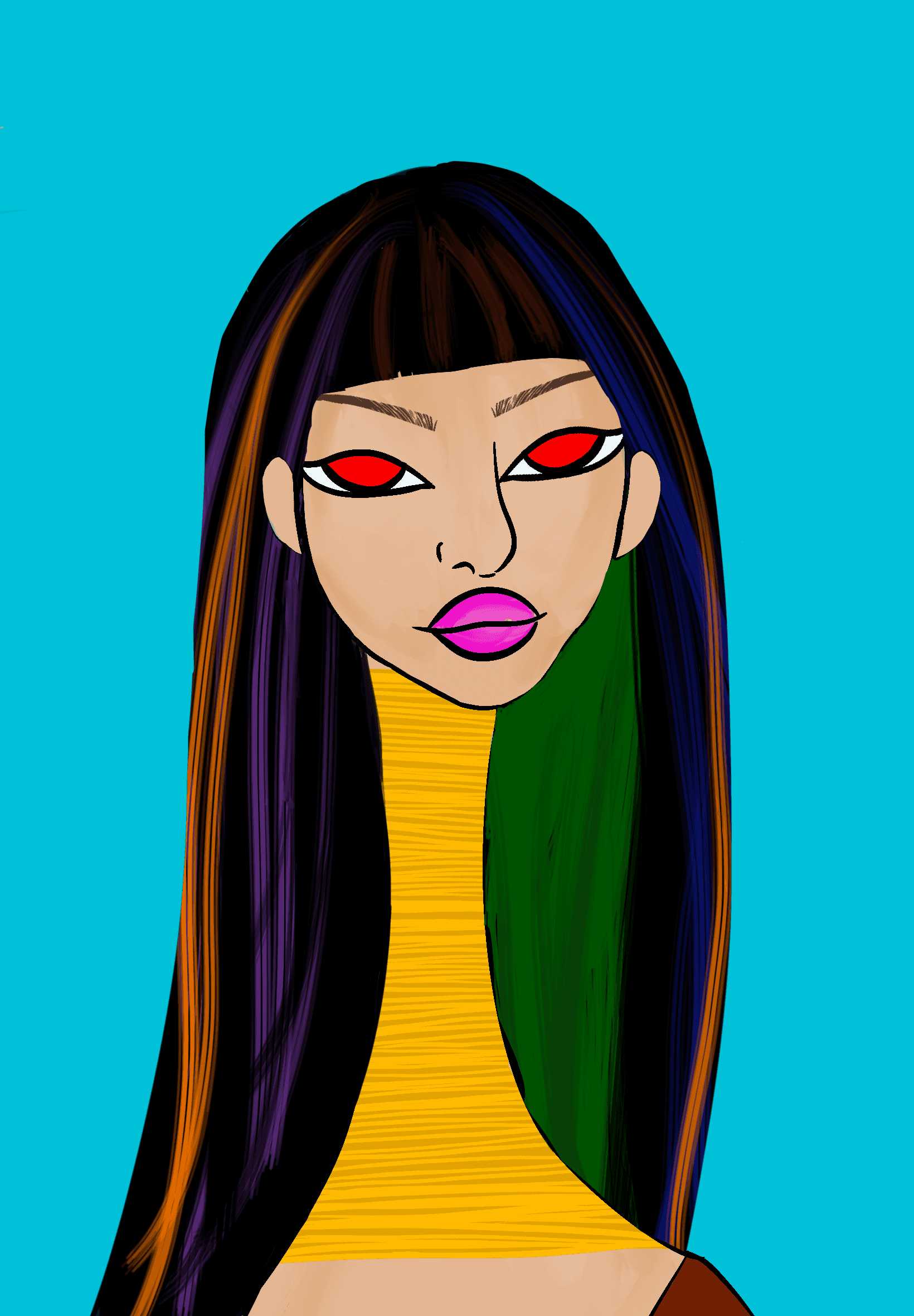 Long Neckie Lady #435