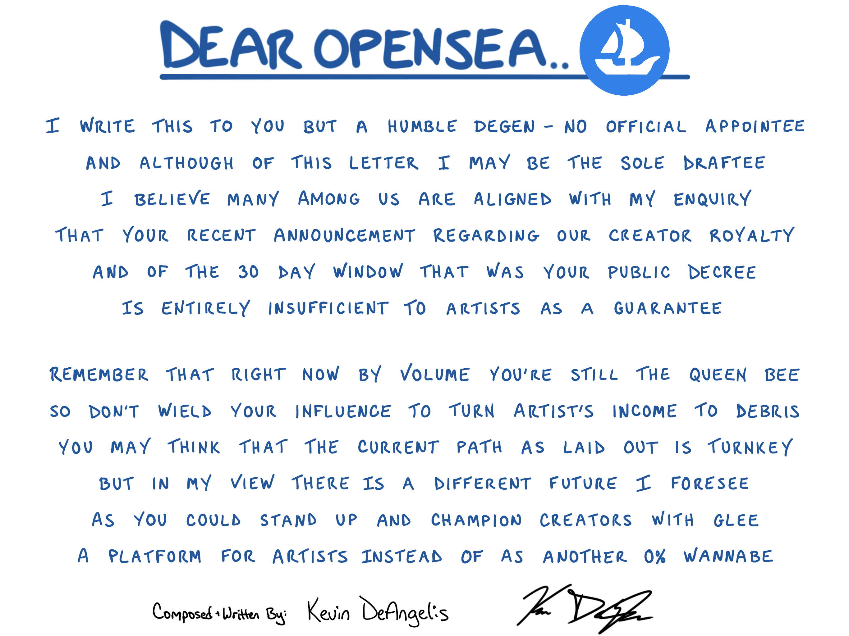 Dear OpenSea