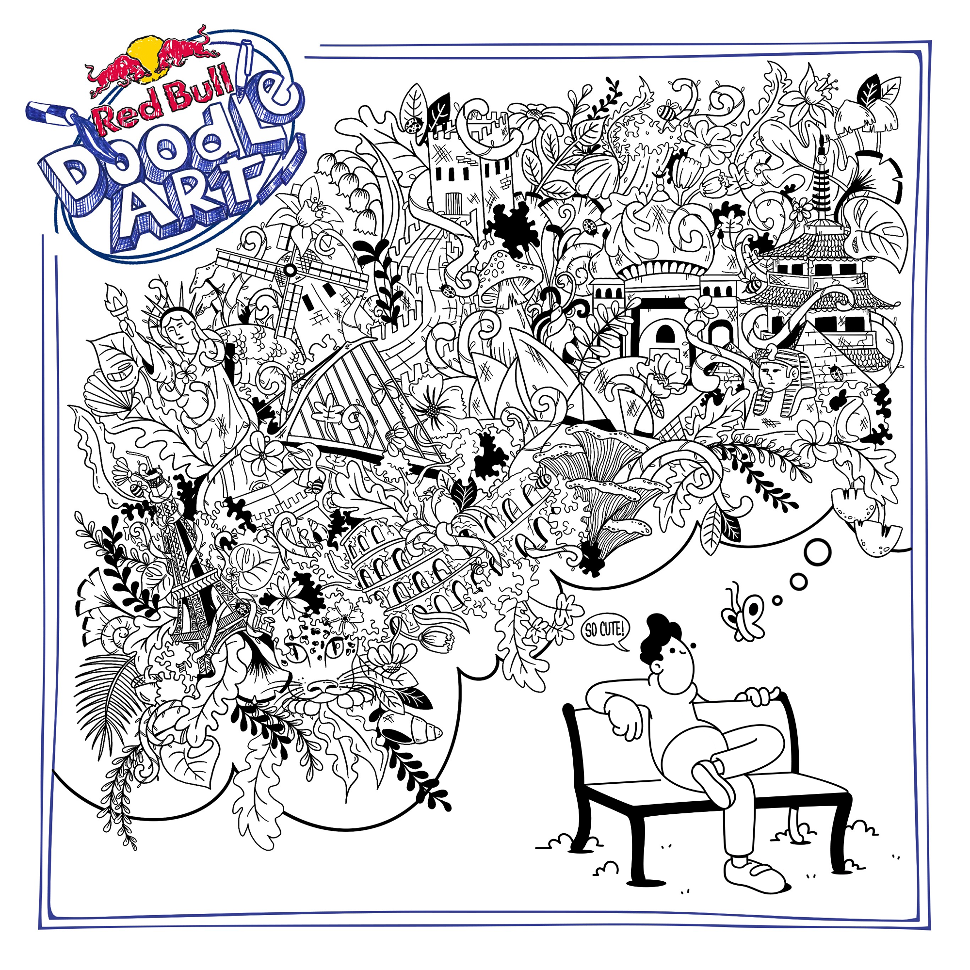 Red Bull Doodle Art Collection mentored by Burnt Toast #9927/12935