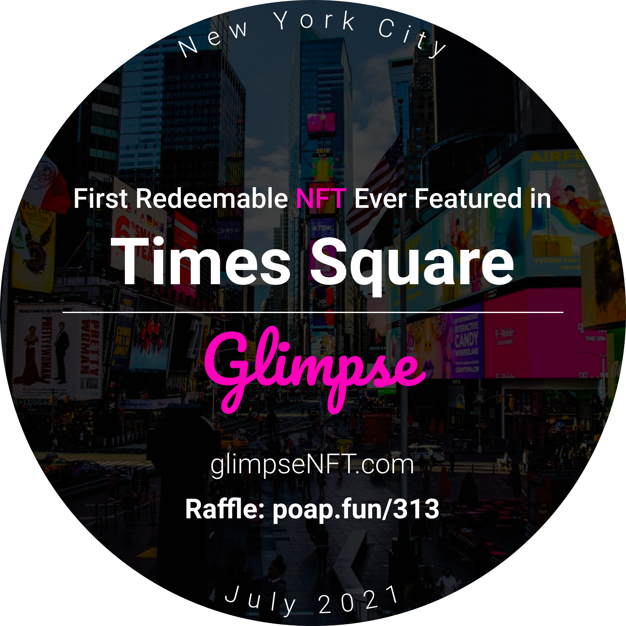 The First Redeemable NFT in Times Square, Ever!