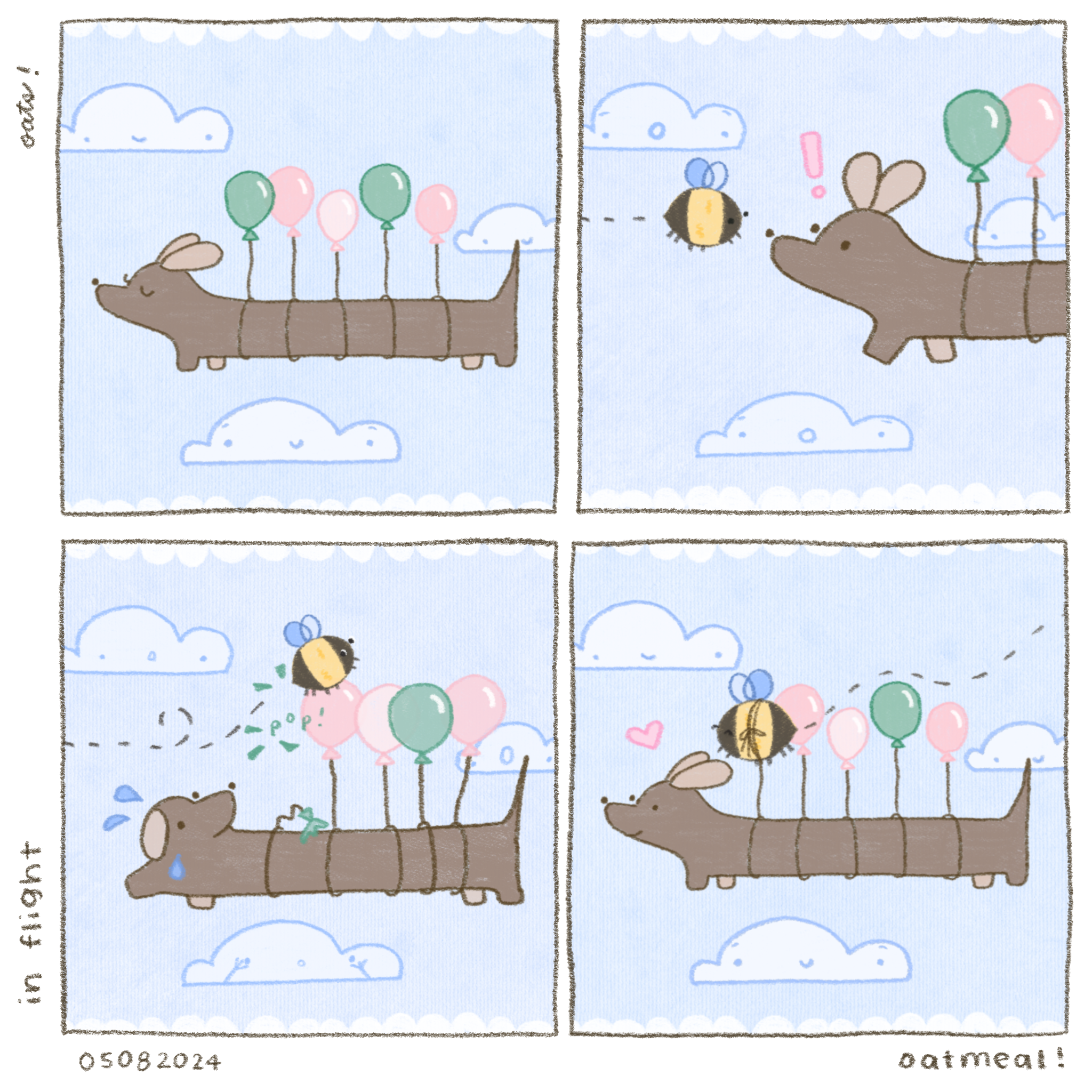 in flight