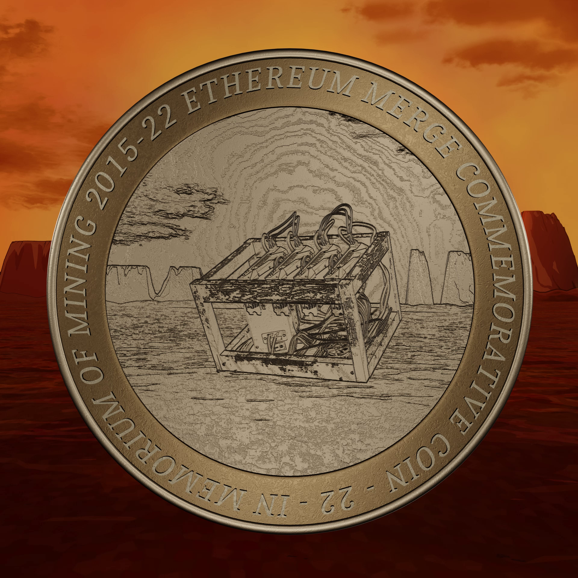 Ethereum Mining Commemorative Coin 68