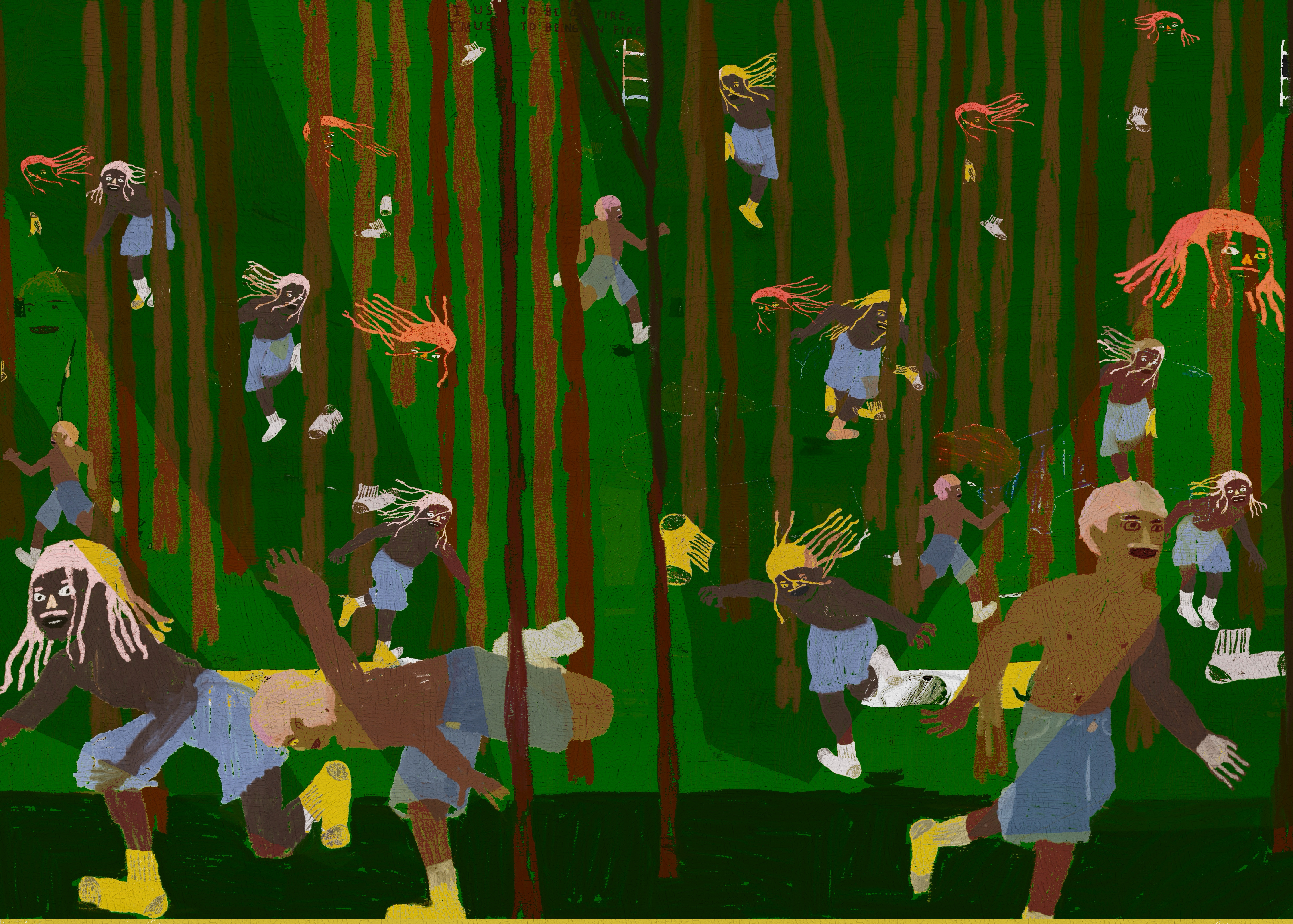 olive trees, summer wood