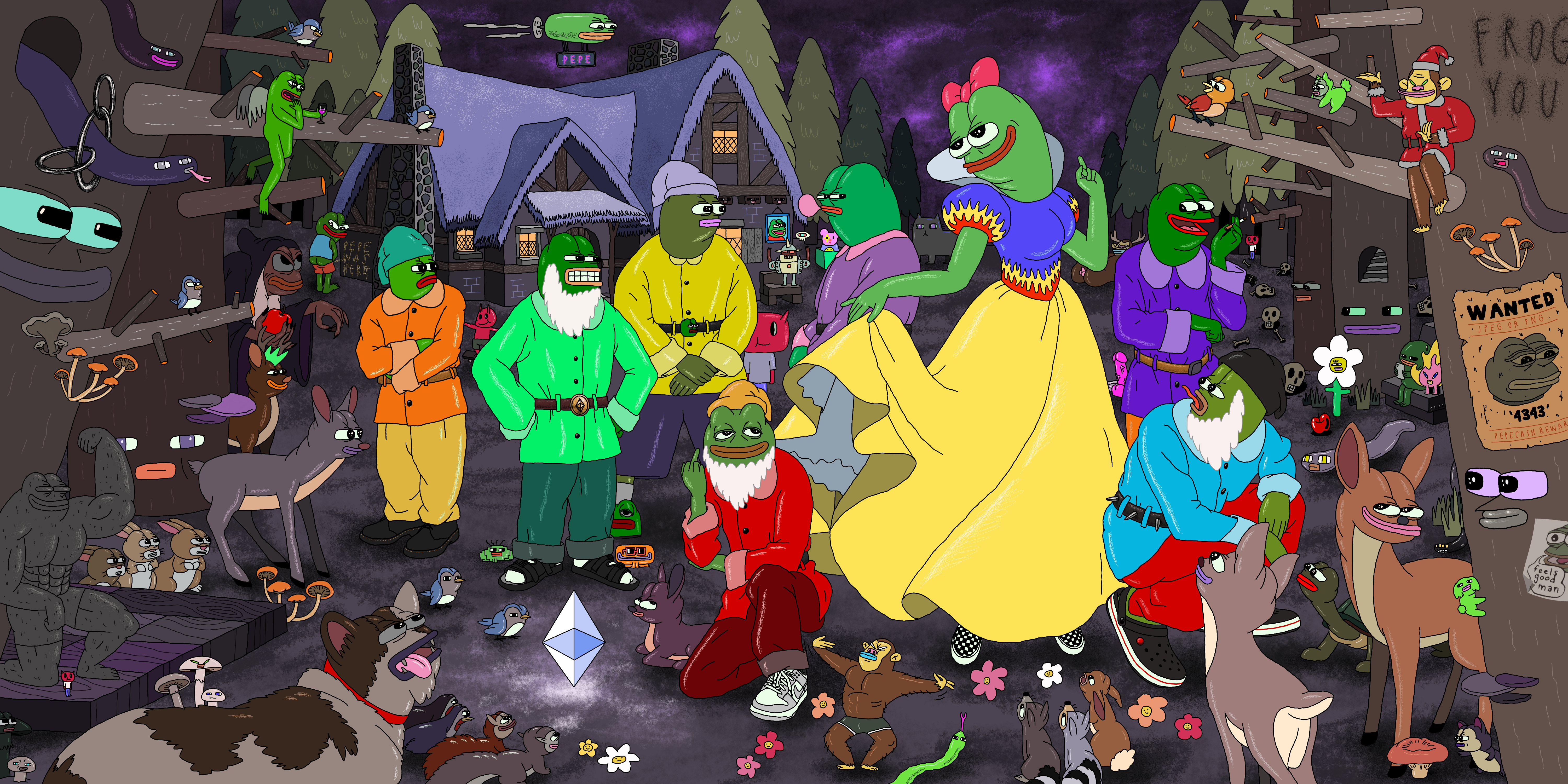 SNOW GREEN and 7 PEPES