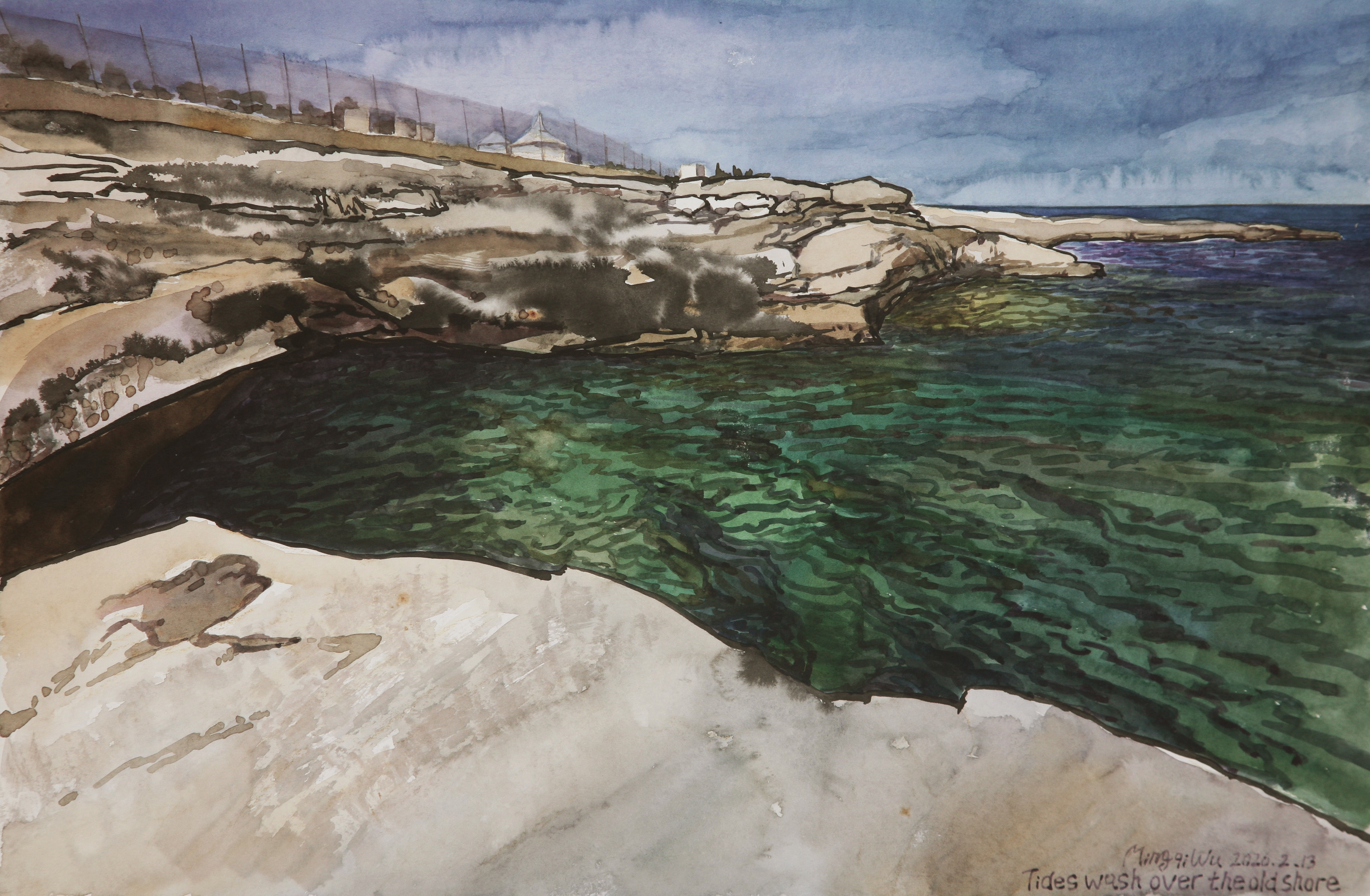 The tide washes over the old shore,