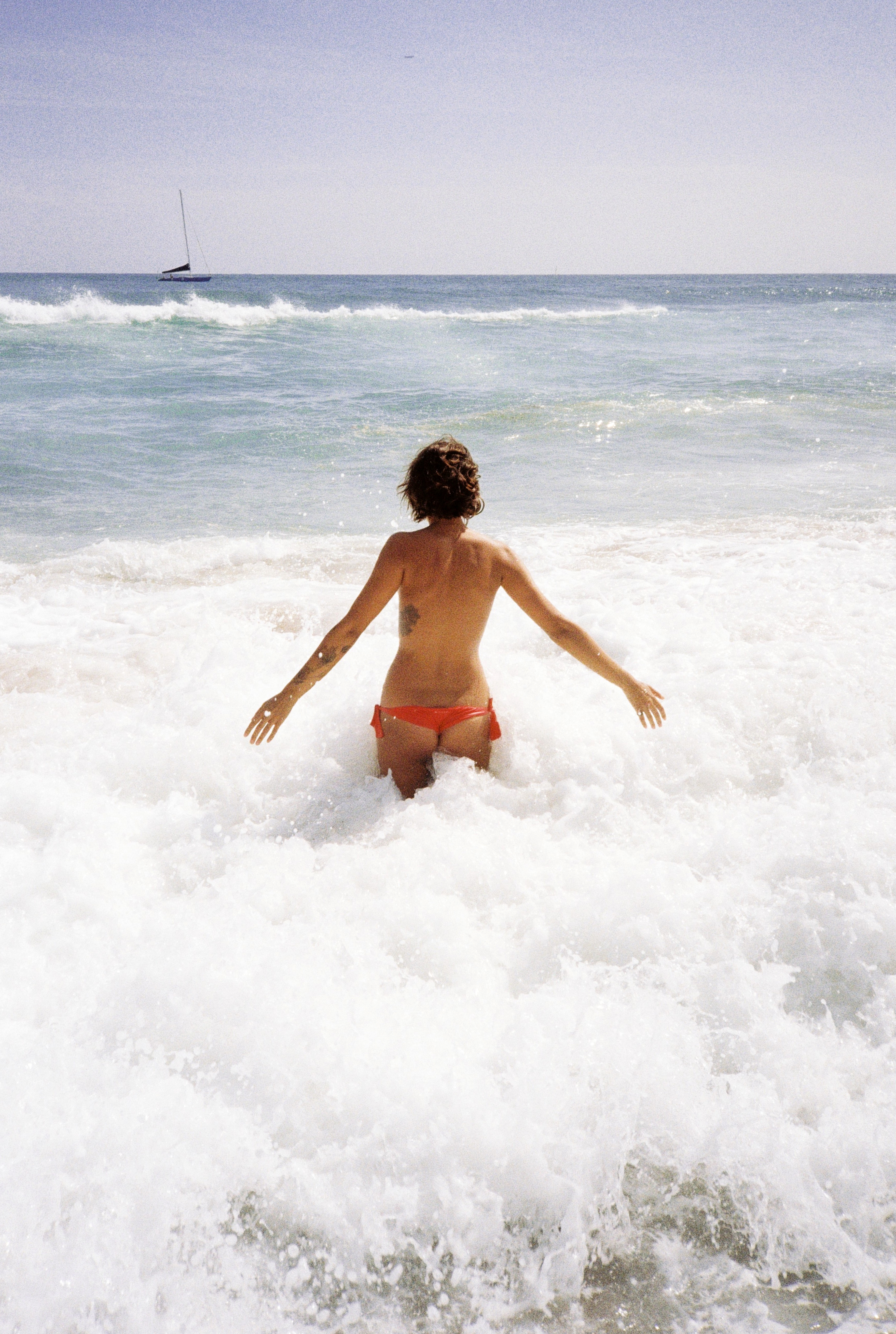 Walking with the waves