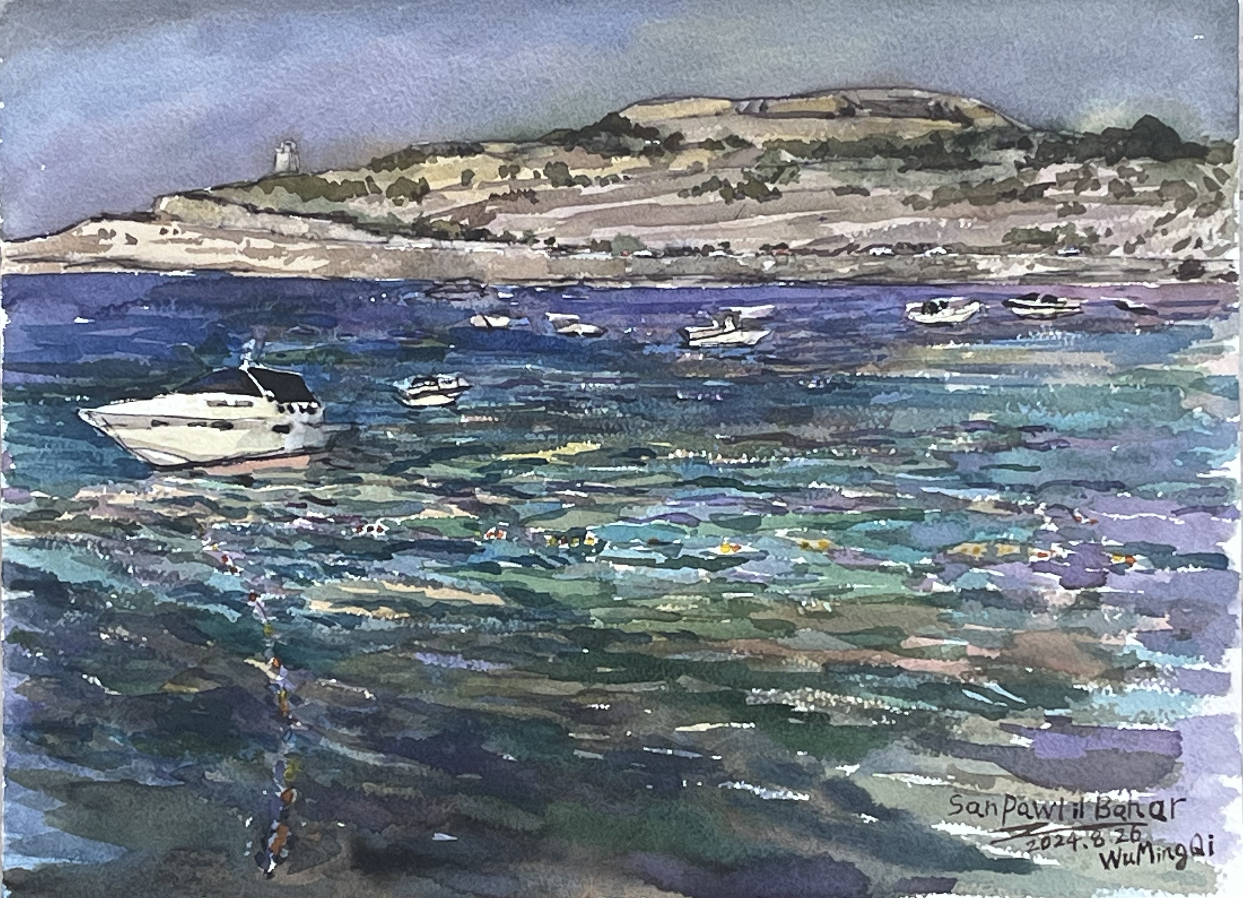 The sun shines over St. Paul's Bay