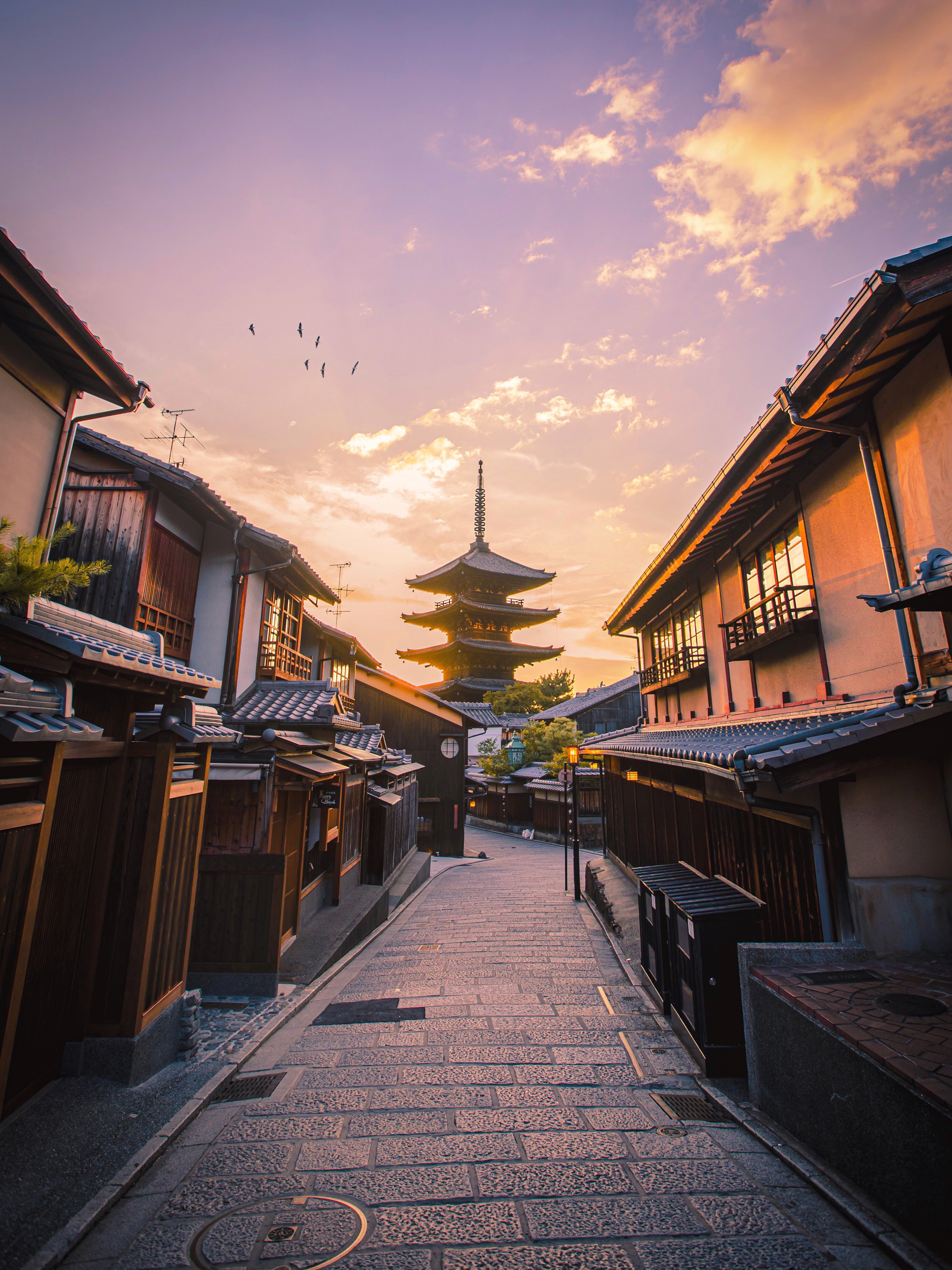Glowing Sunset of Kyoto