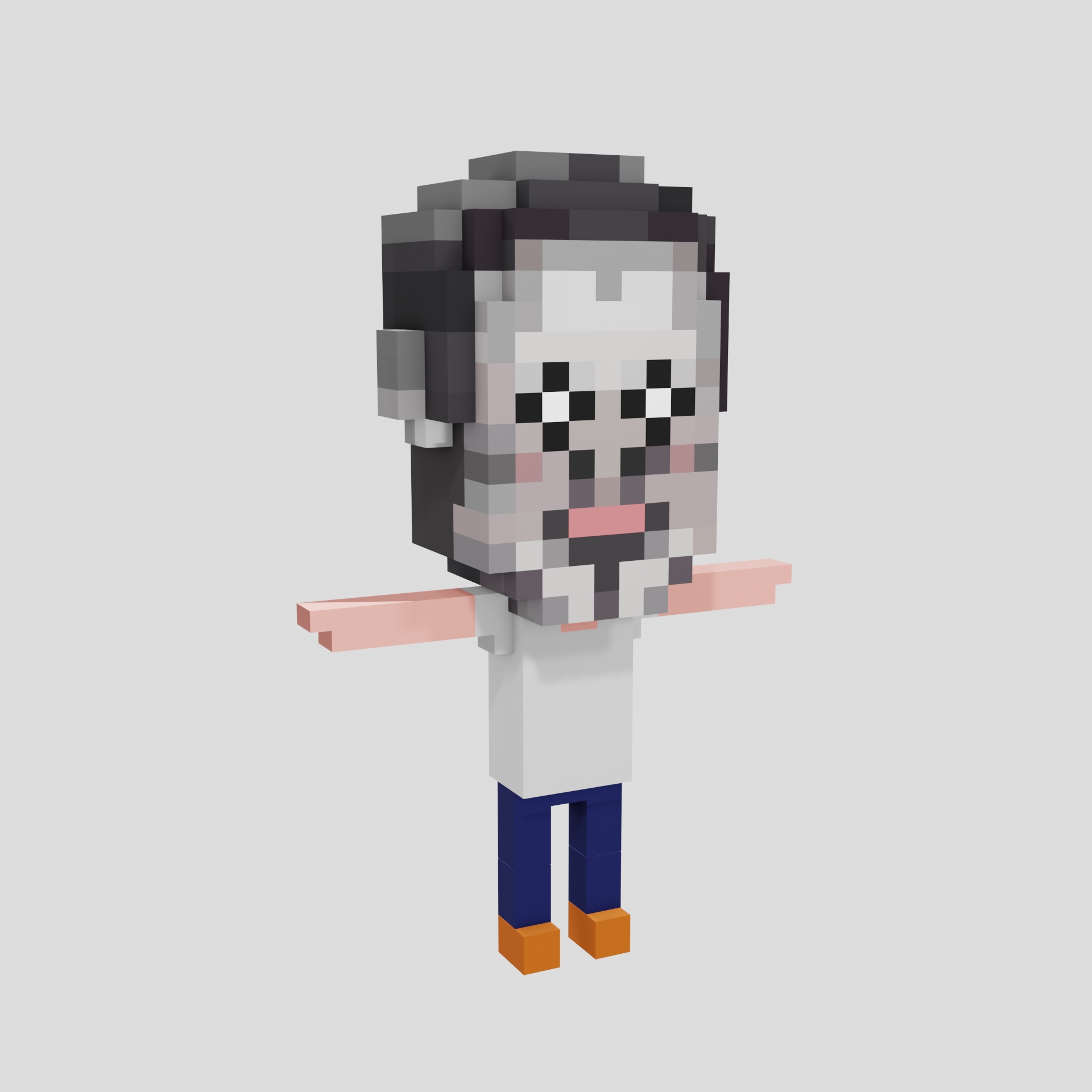 Stoned Voxel Human #Gorilla