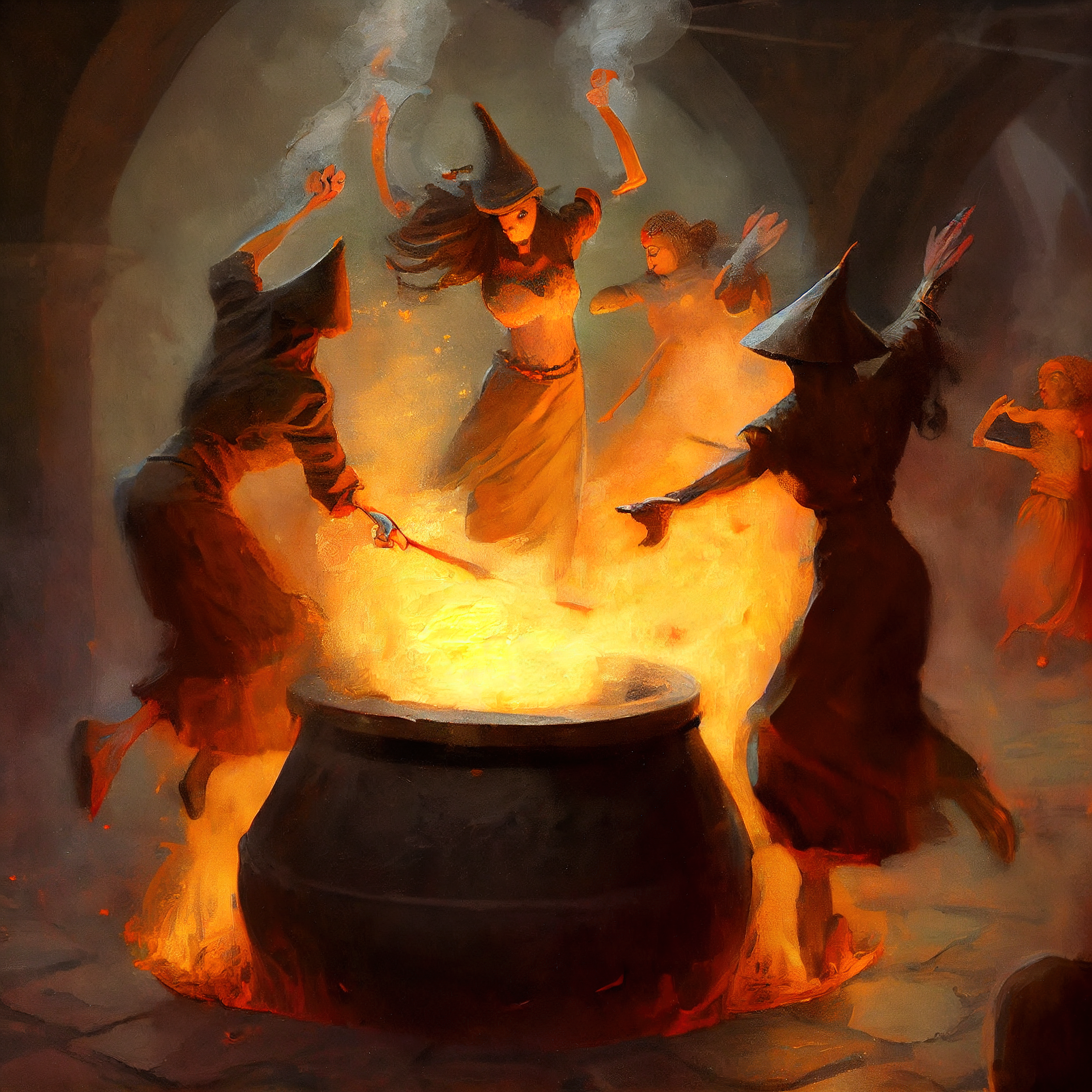 Witches dancing