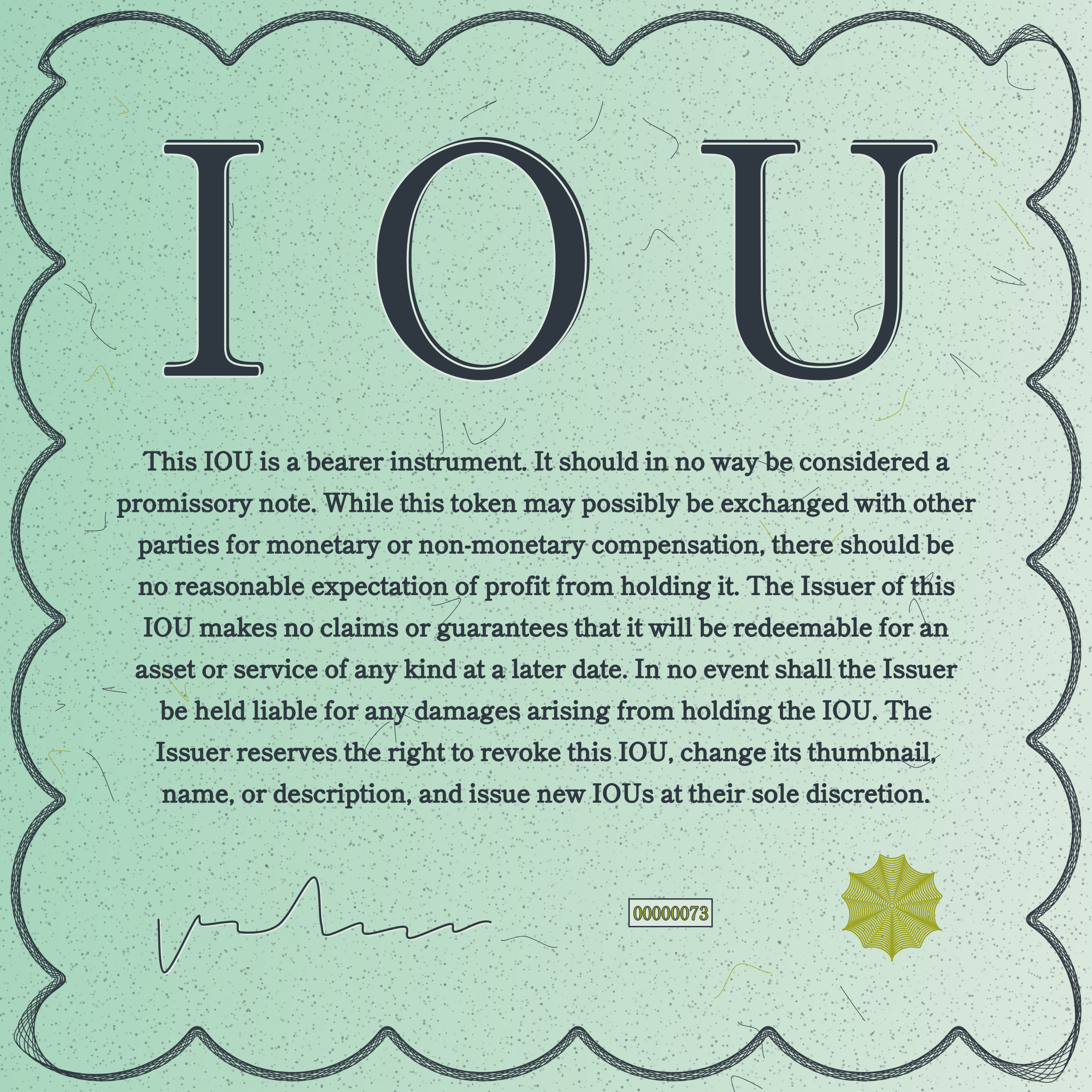 IOU #73