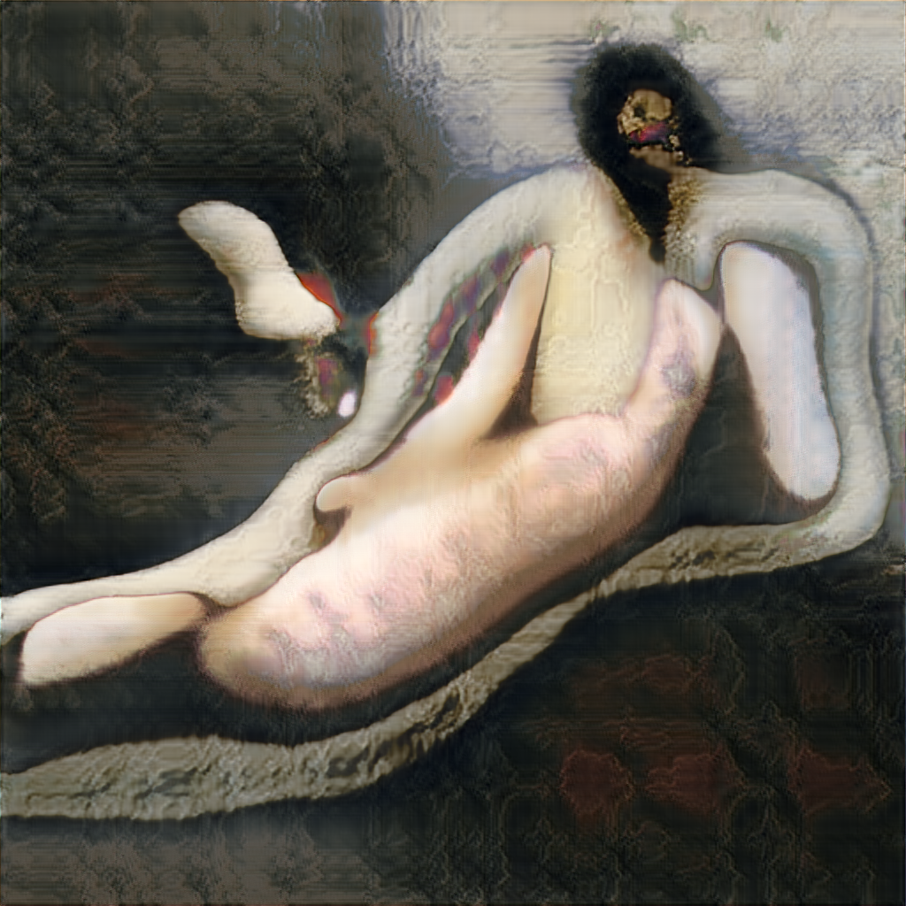 AI Generated Nude Portrait #14 (Physical Artwork)