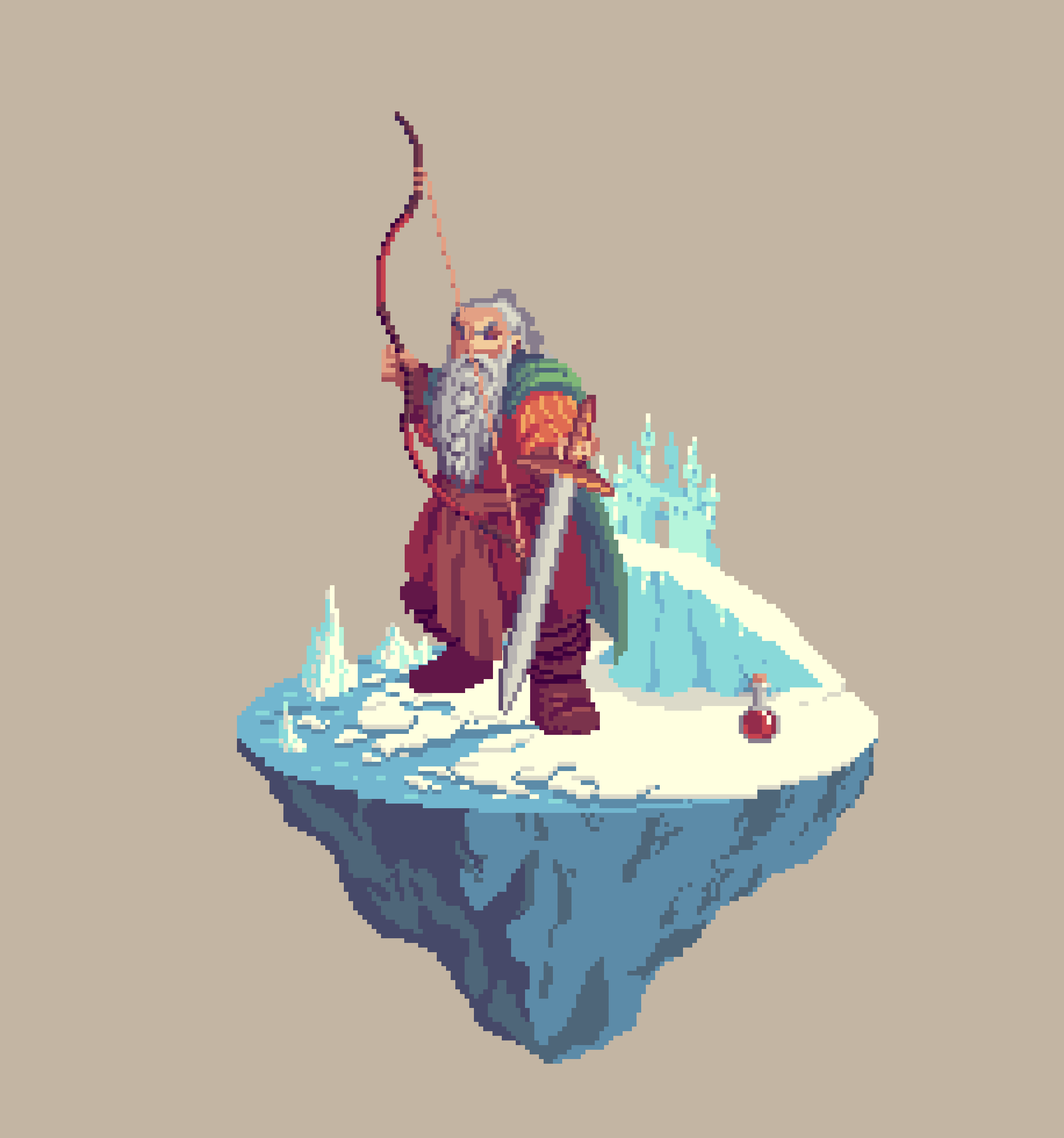 Silver Dwarf Witching Ranger from The Castle + Potion