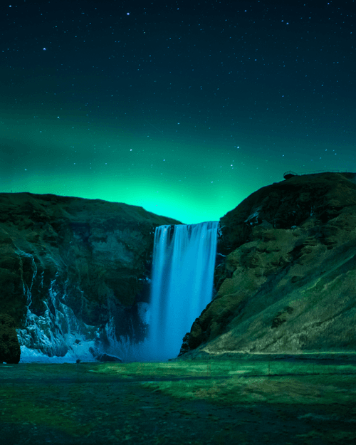 Skógafoss Aurora