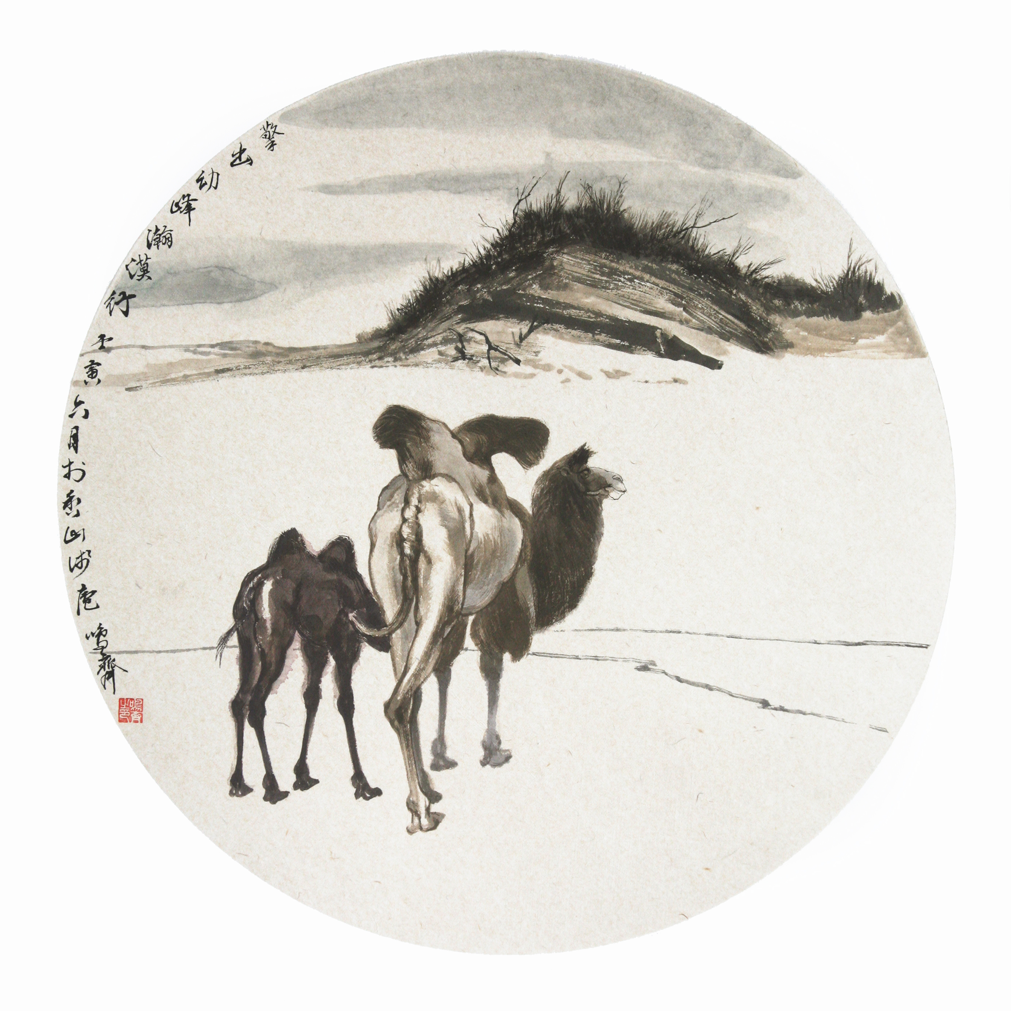 A Camel and Her Foal