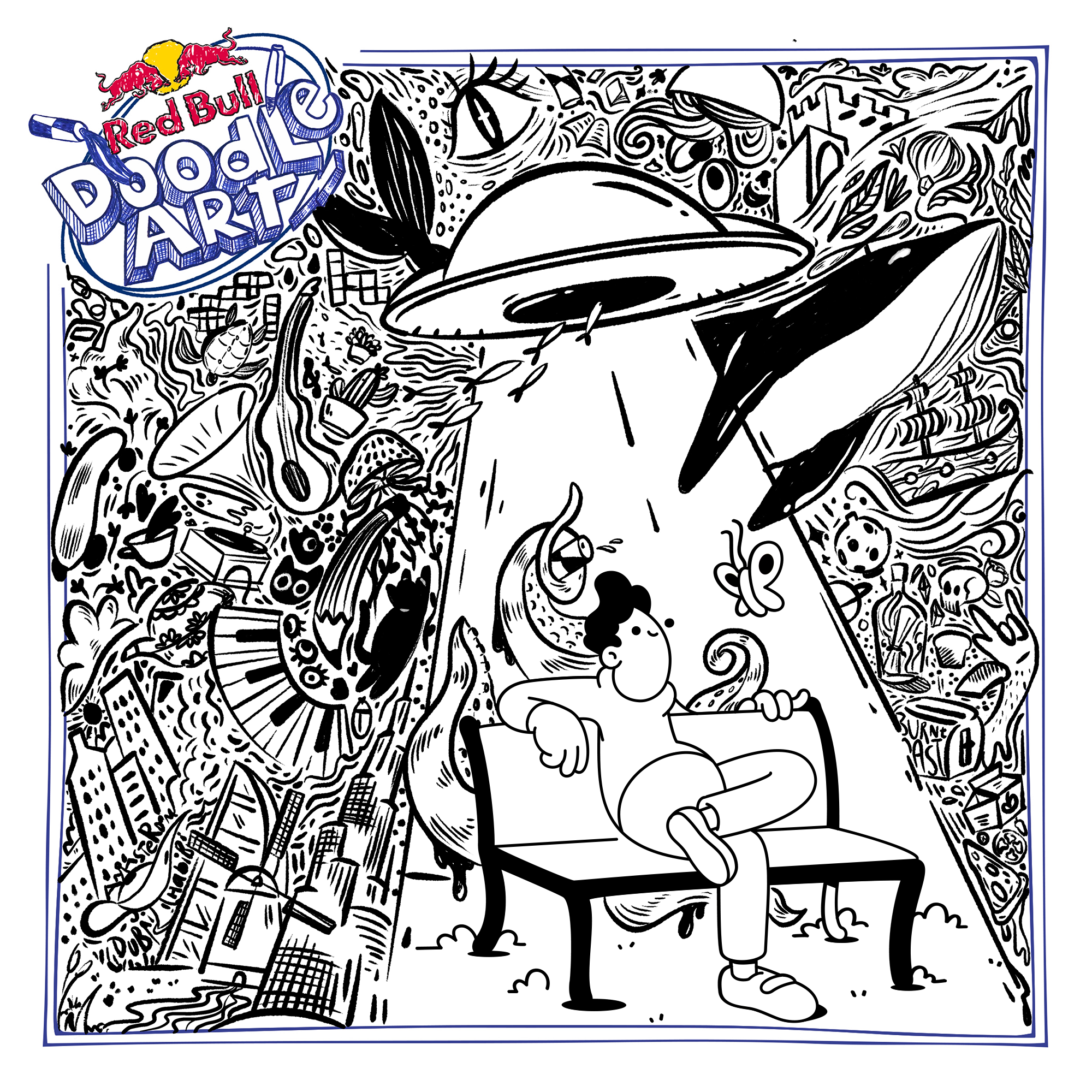 Red Bull Doodle Art Collection mentored by Burnt Toast #11830/12935