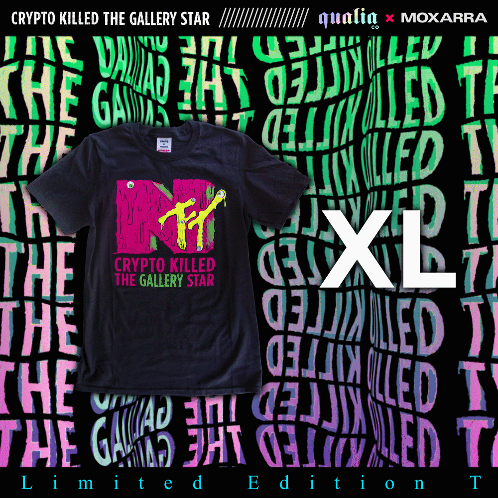 Crypto Killed the Gallery Star Black T-Shirt - XL