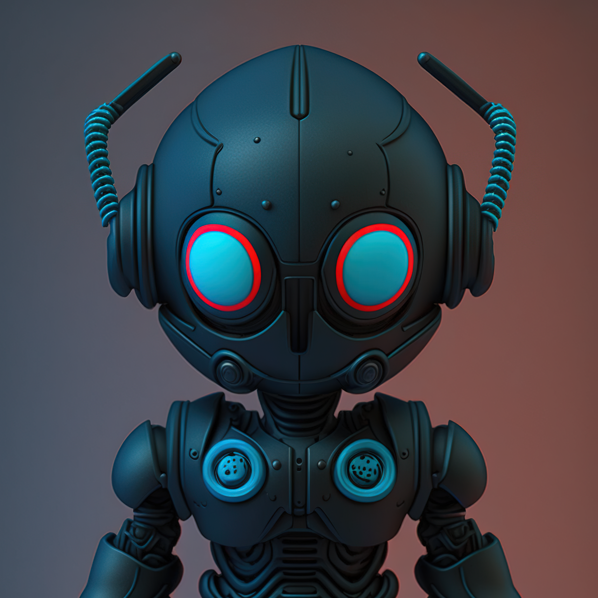 Futuristic ninja robot