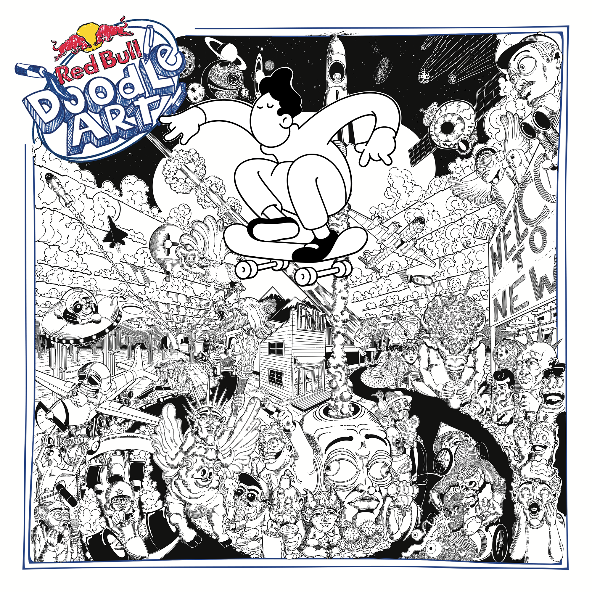 Red Bull Doodle Art Collection mentored by Burnt Toast #9962/12935