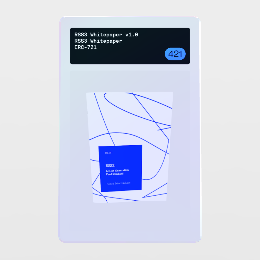 Minter Token - RSS3 Whitepaper #421