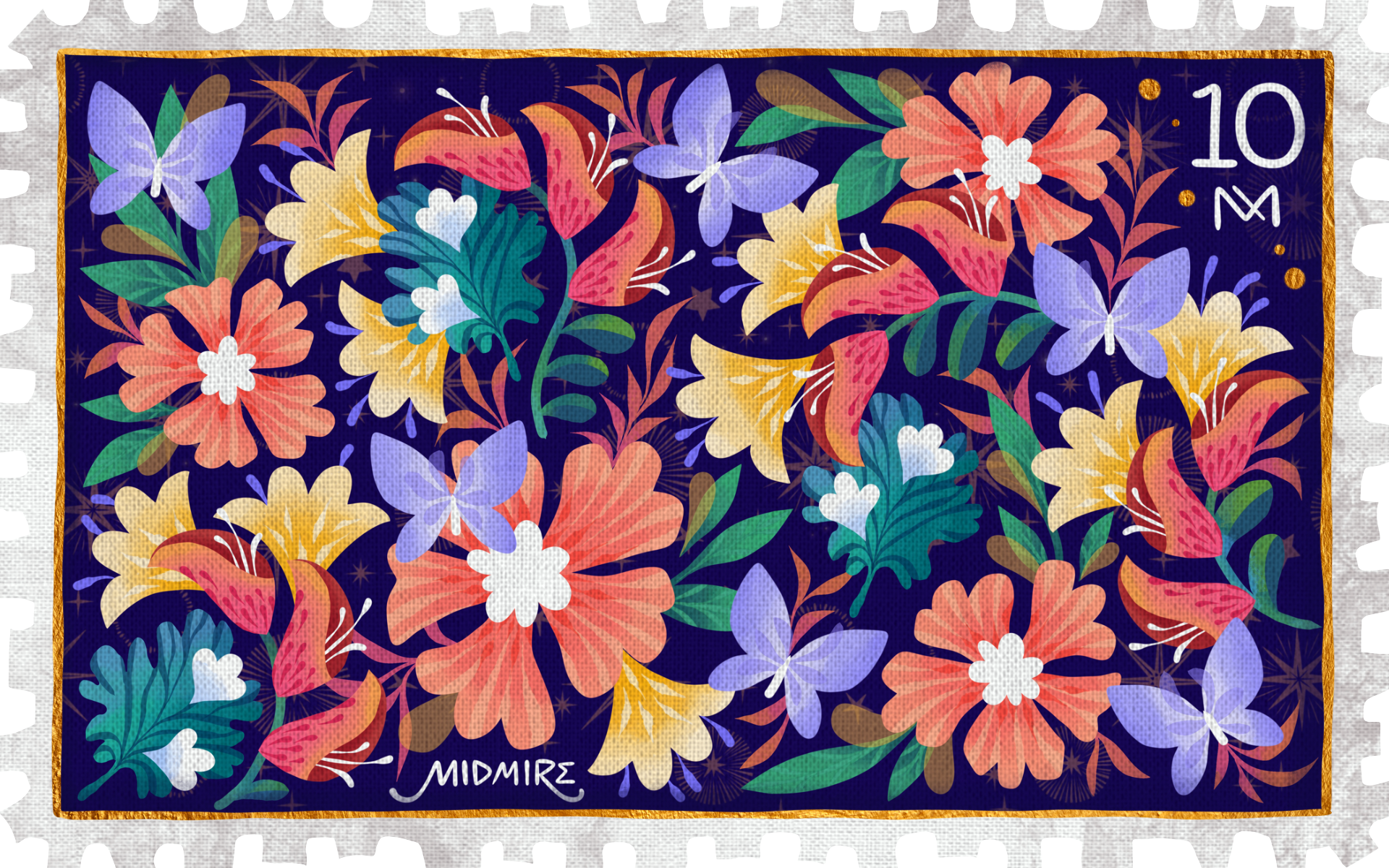 Stamps #1 - The Endemic Flowers of Midmire