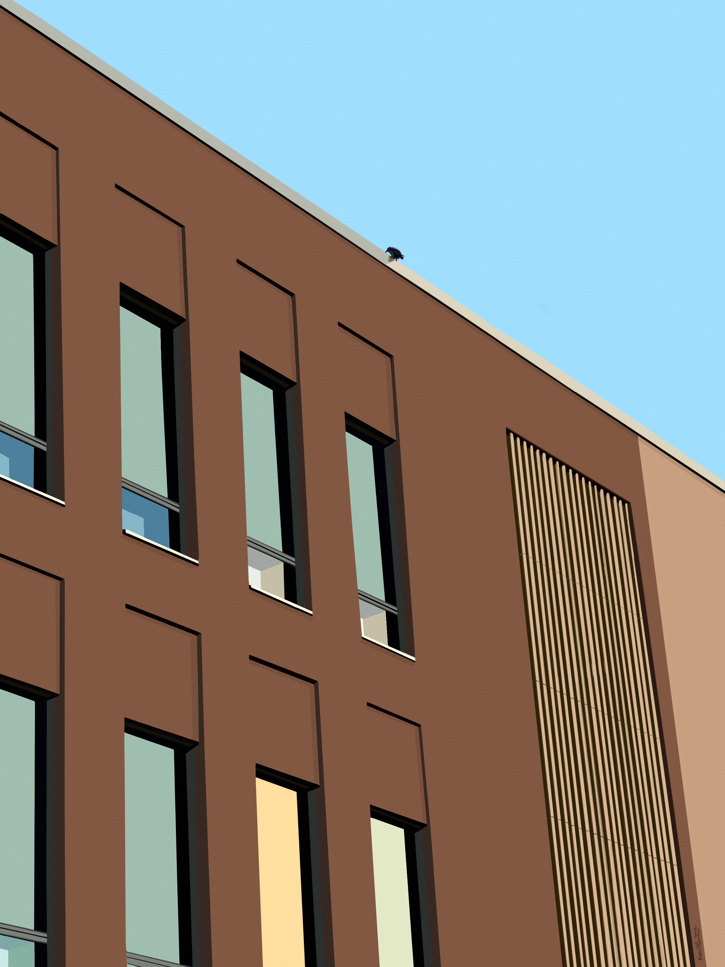 I am sitting on a roof