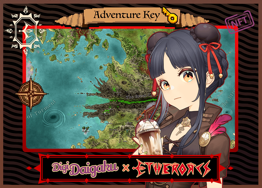 DigiDaigaku #983 - Yuko | EtherOrcs Adventure Key (DigiDaigaku Genesis)