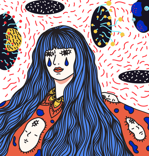 SAD GIRL WITH NEW WORLD