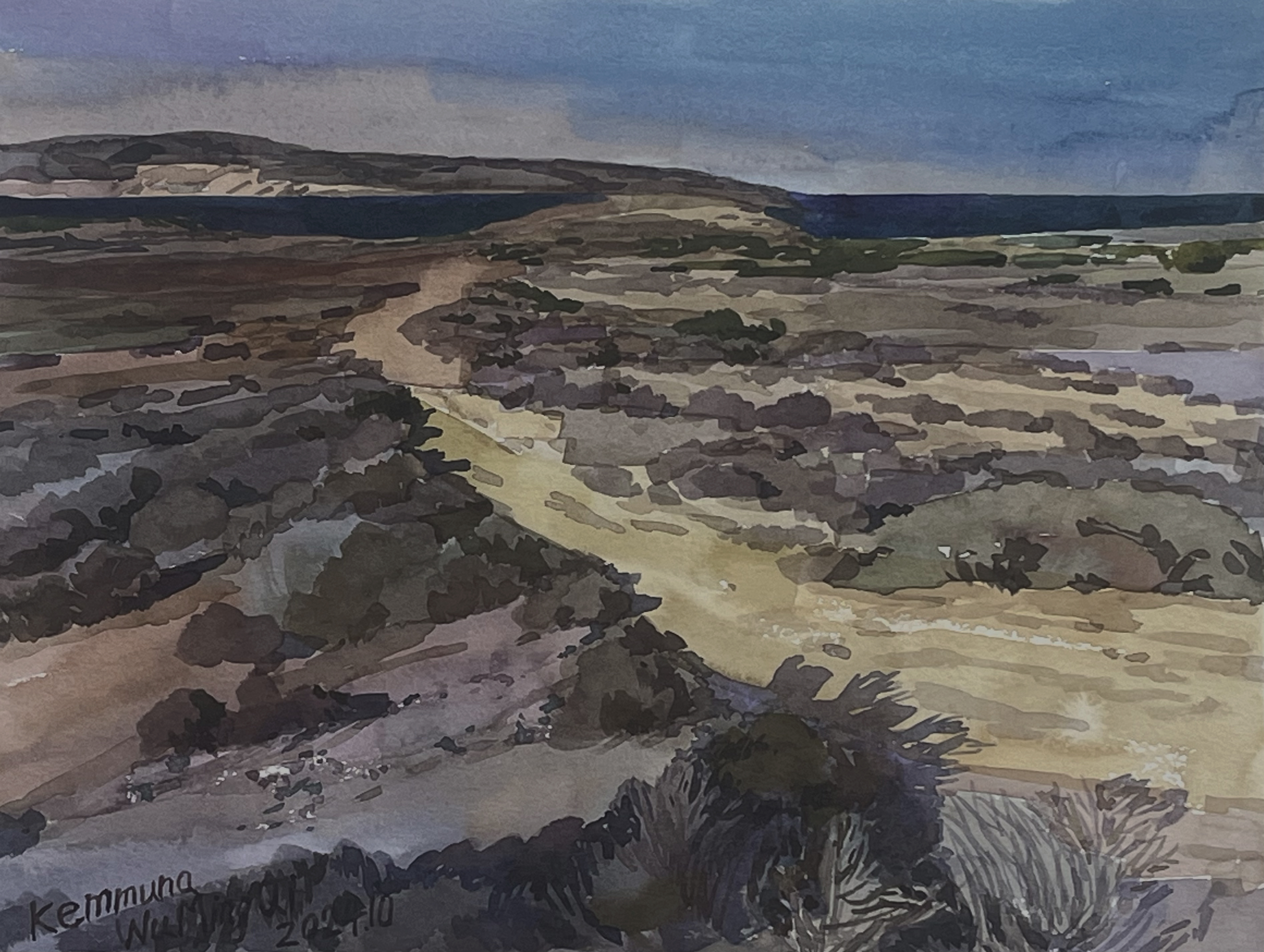 The path by the beach,