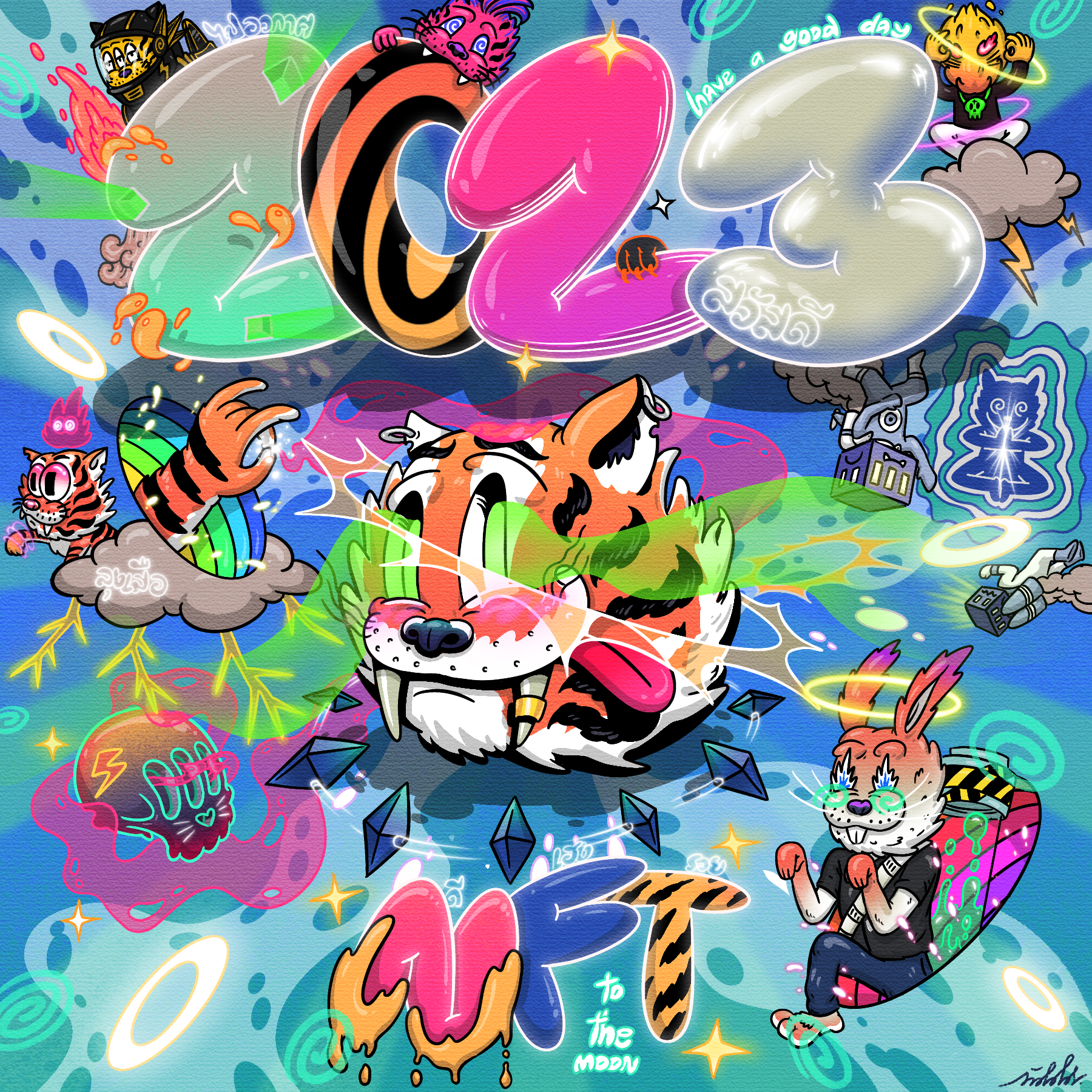 tiger head (sa-wat-dee)2023 