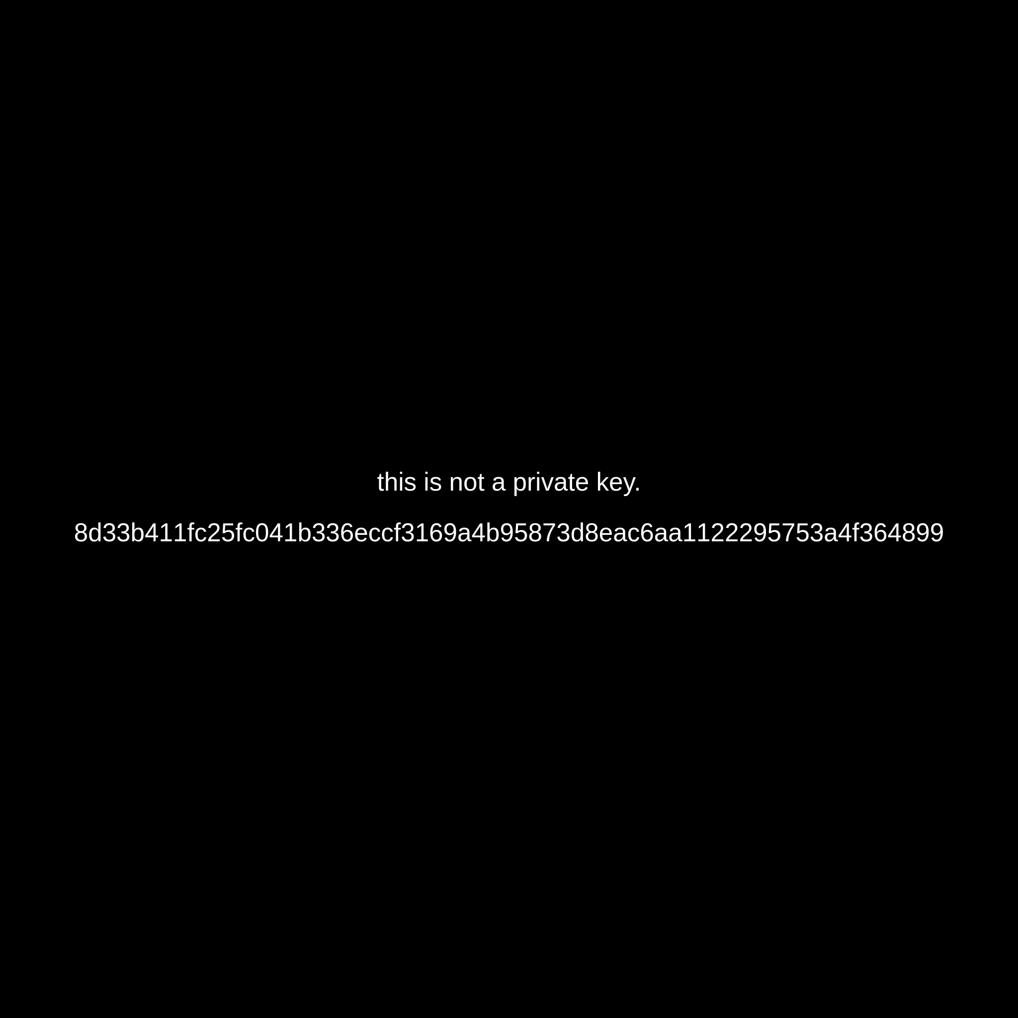 this is not a private key. #17