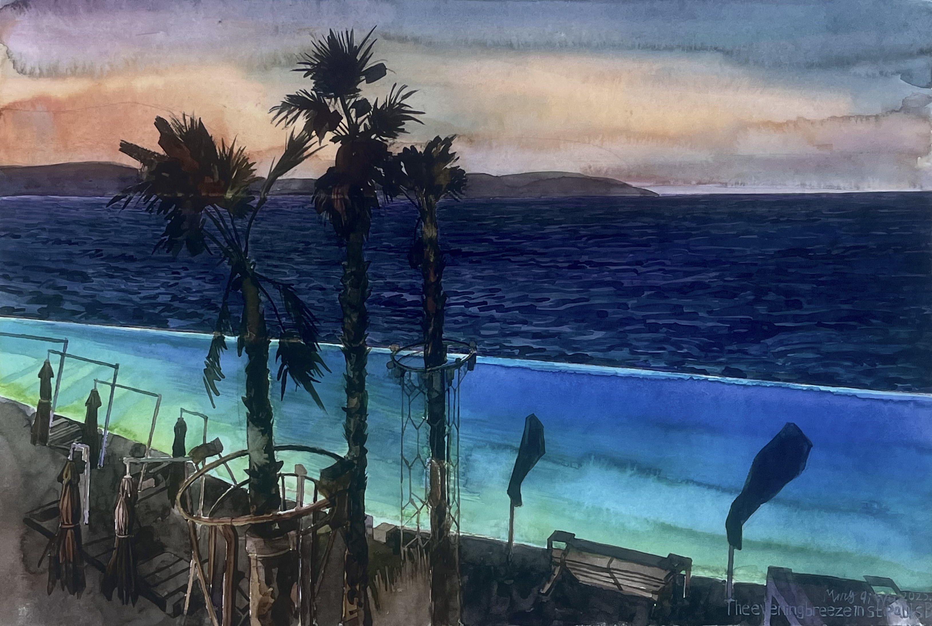 Intertwined Melody of Evening Breeze and Beach