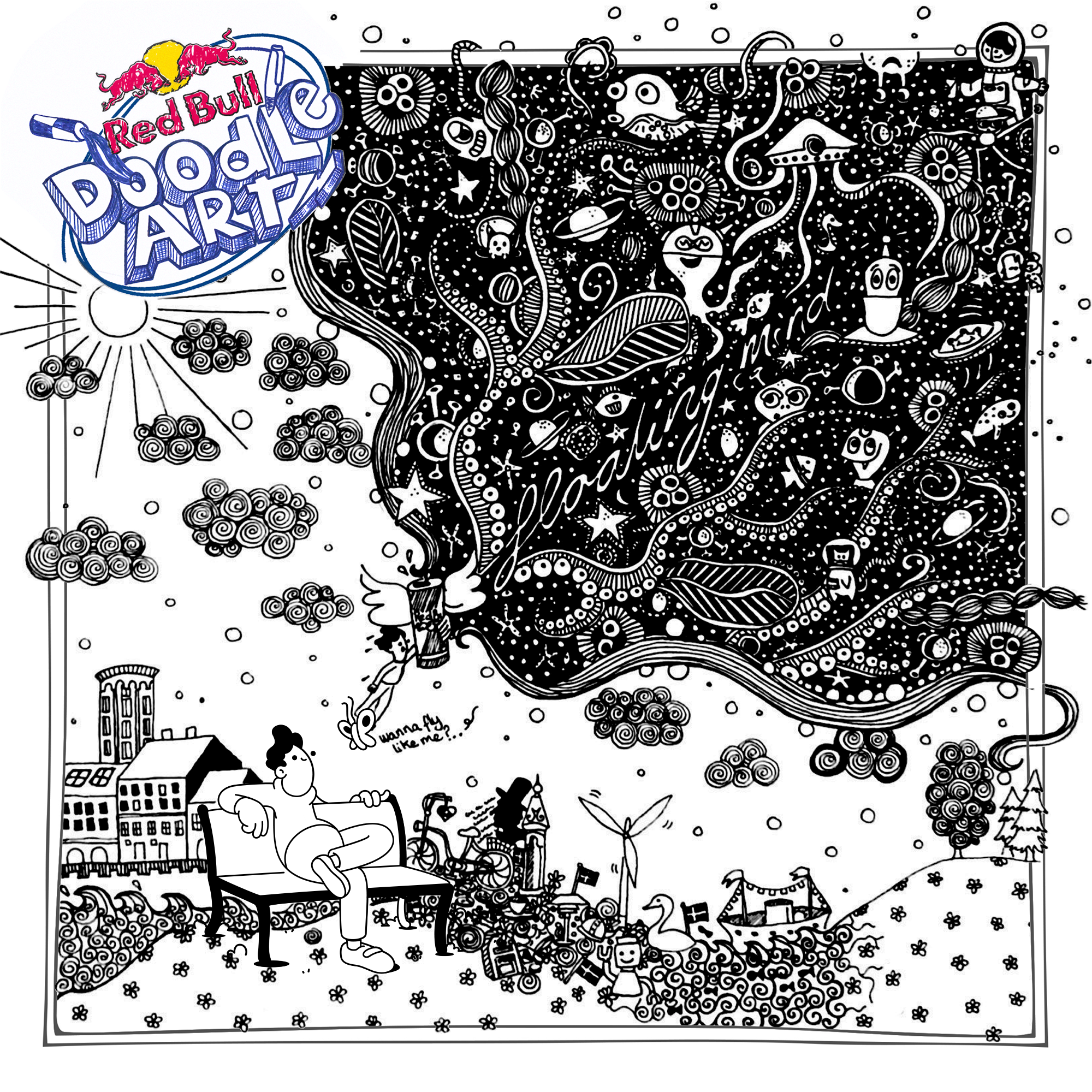Red Bull Doodle Art Collection mentored by Burnt Toast #9917/12935