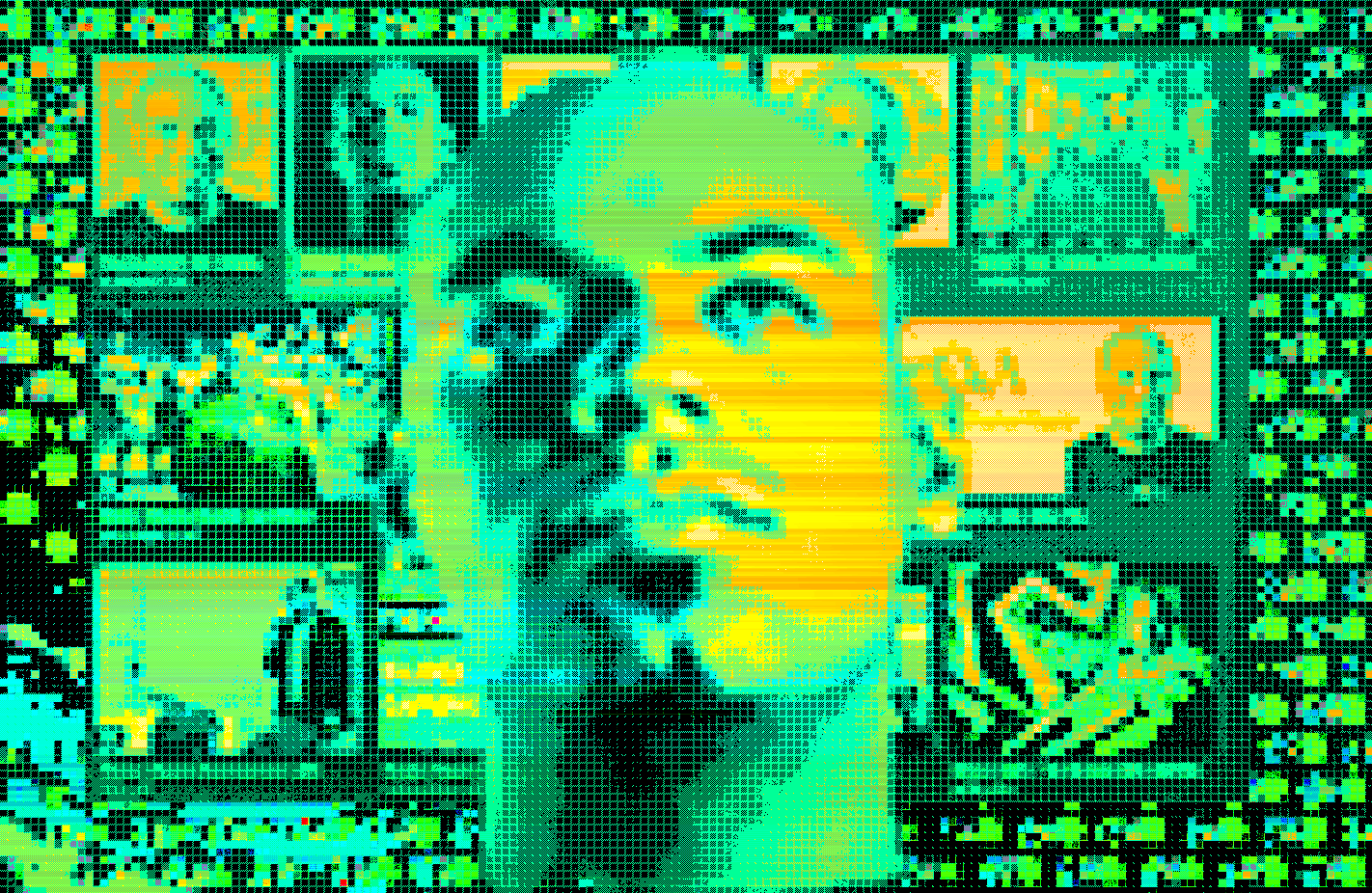 SHABAN SHAAME IN FRONT OF A GOOGLE'D SCREENGRAB OF A BUNCH OF SHABAN SHAAMES WITH ADDED GRAIN EFFECT