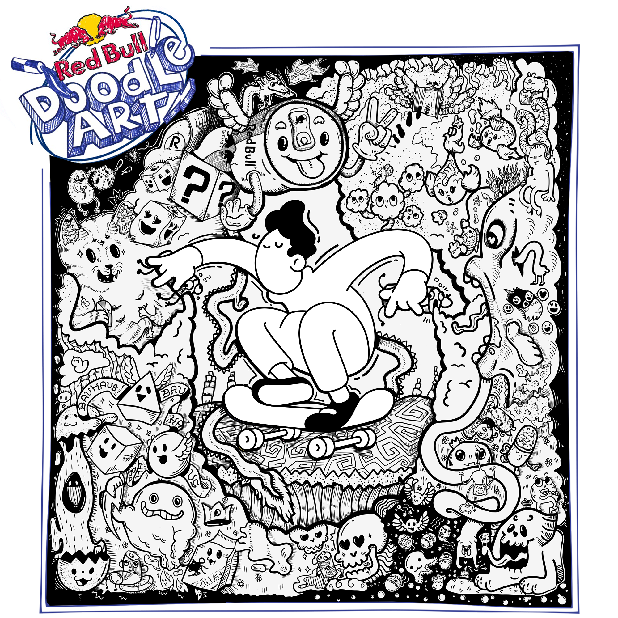 Red Bull Doodle Art Collection mentored by Burnt Toast #2585/12935