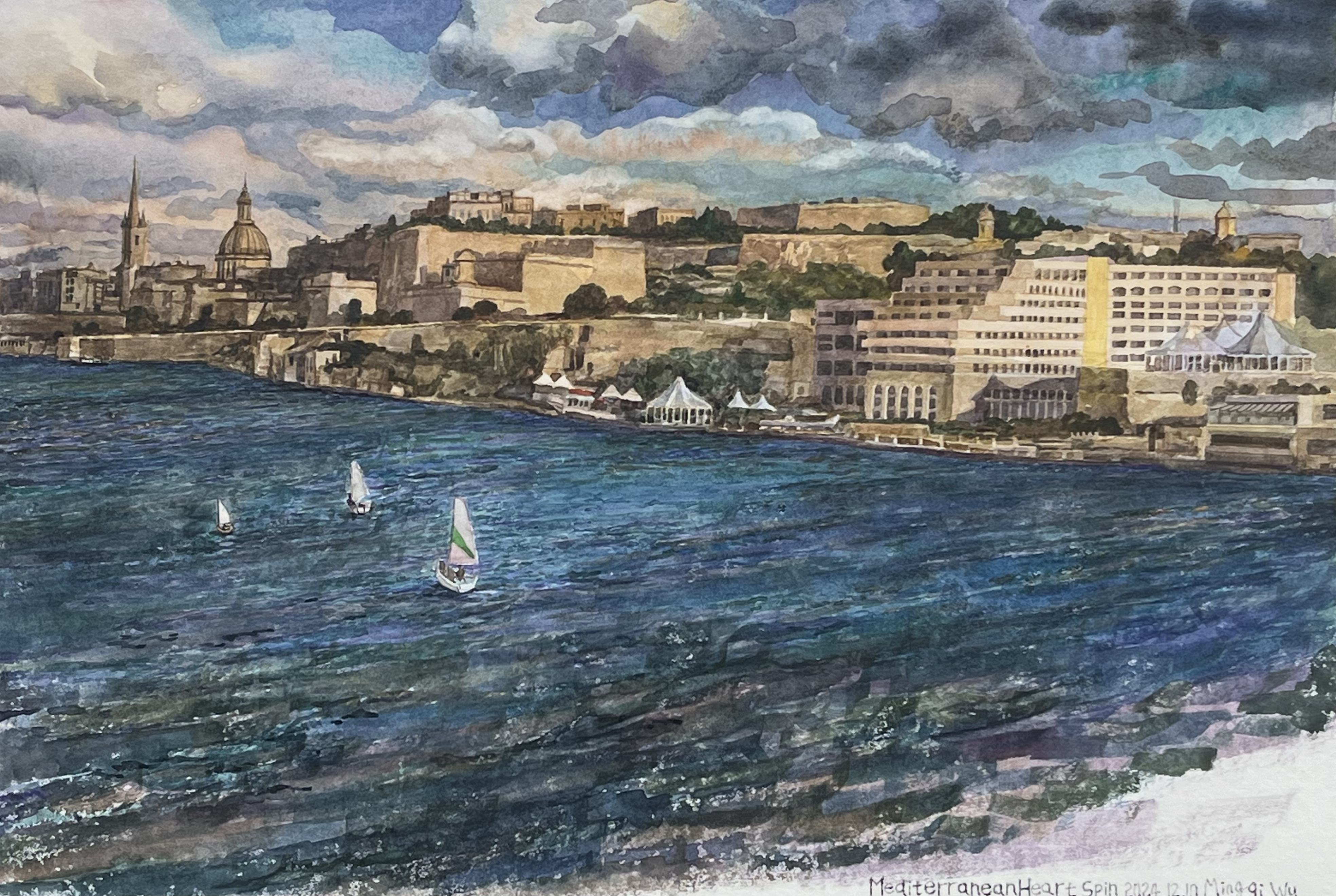 Heart spins in the Mediterranean