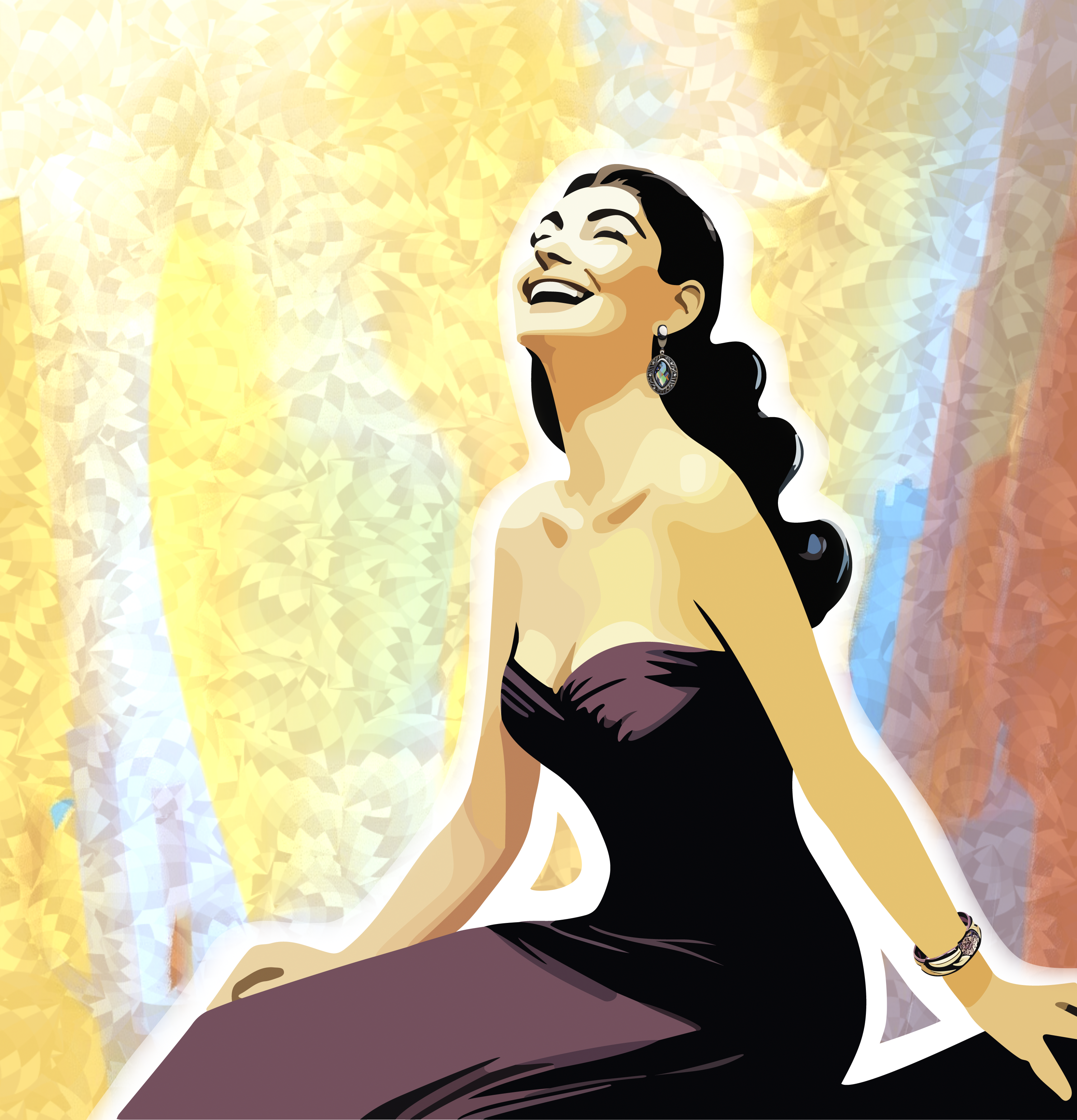 Maria's Melodic Jubilation: A Symphony in Color