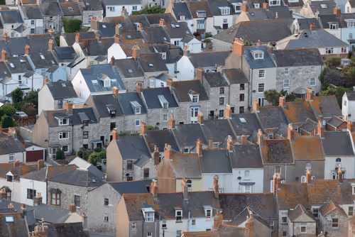The rowhouses of Fortuneswell. July 10, 2018. 