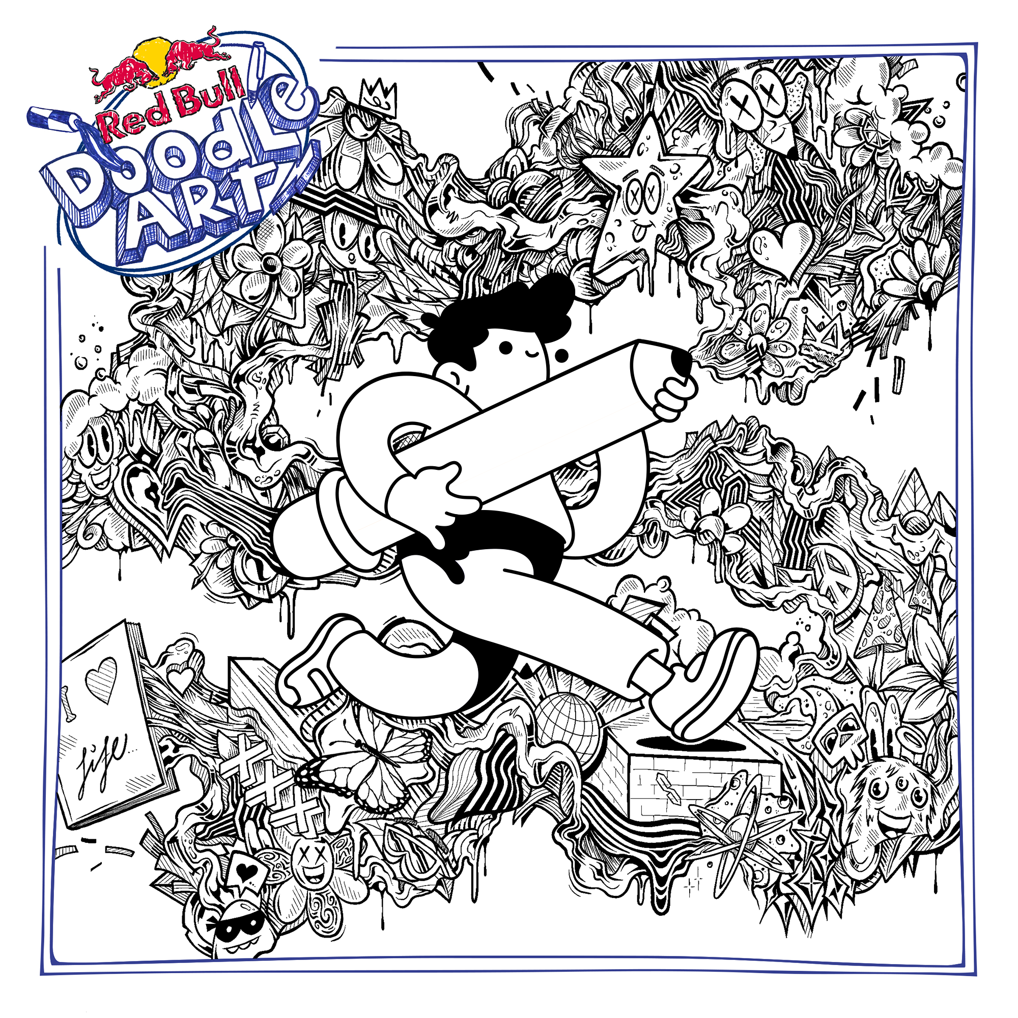 Red Bull Doodle Art Collection mentored by Burnt Toast #9944/12935