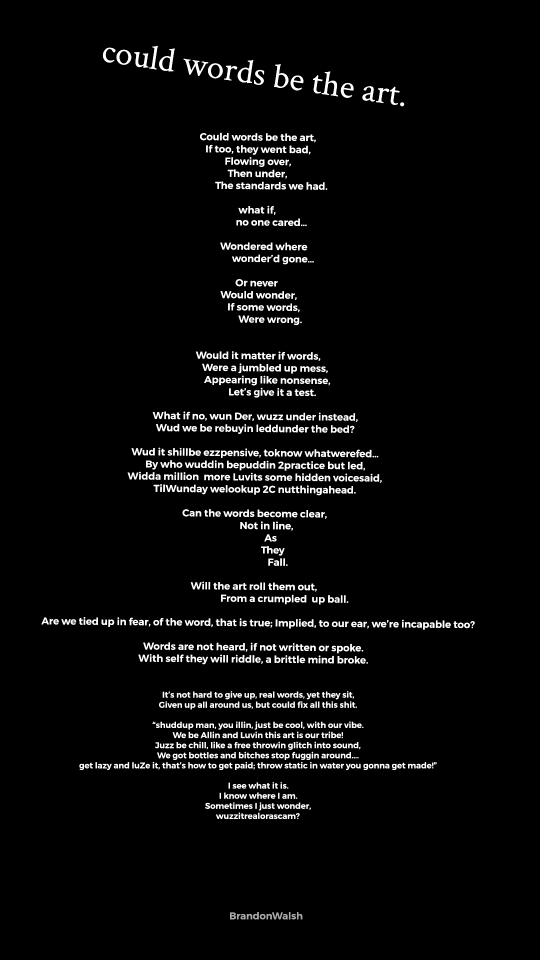 Could words be the art