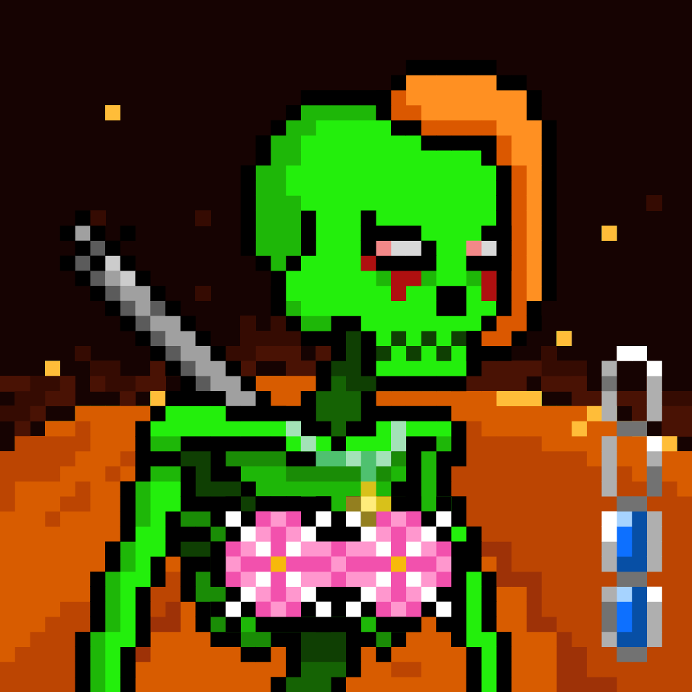 Ordinal Ladies Skull #2736