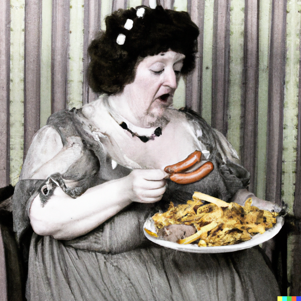 Oh! Two mini sausages and chips