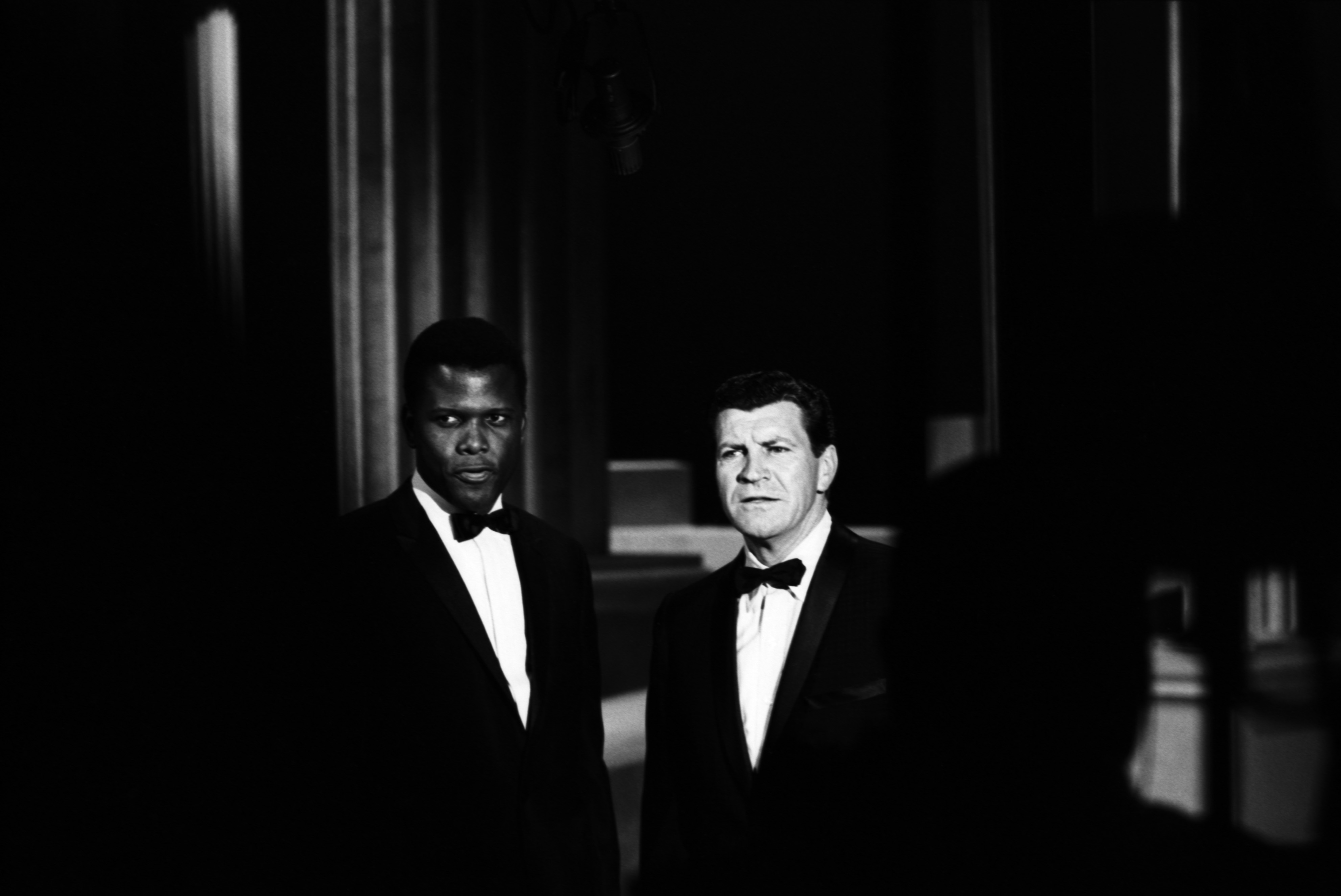 Sidney Poitier & Robert Preston Photographed By David Gahr